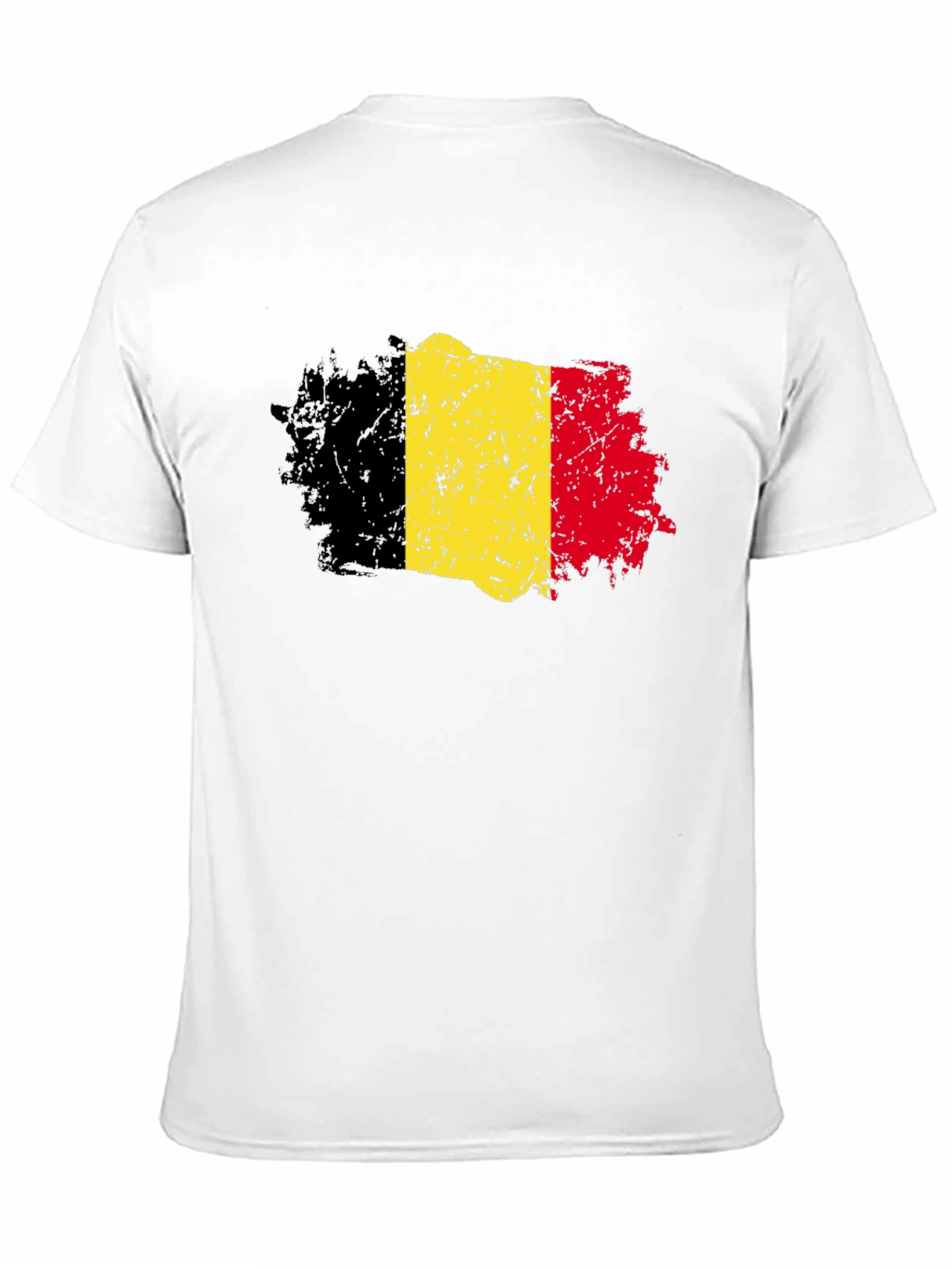 Belgium Flag T-Shirt - Distressed Design