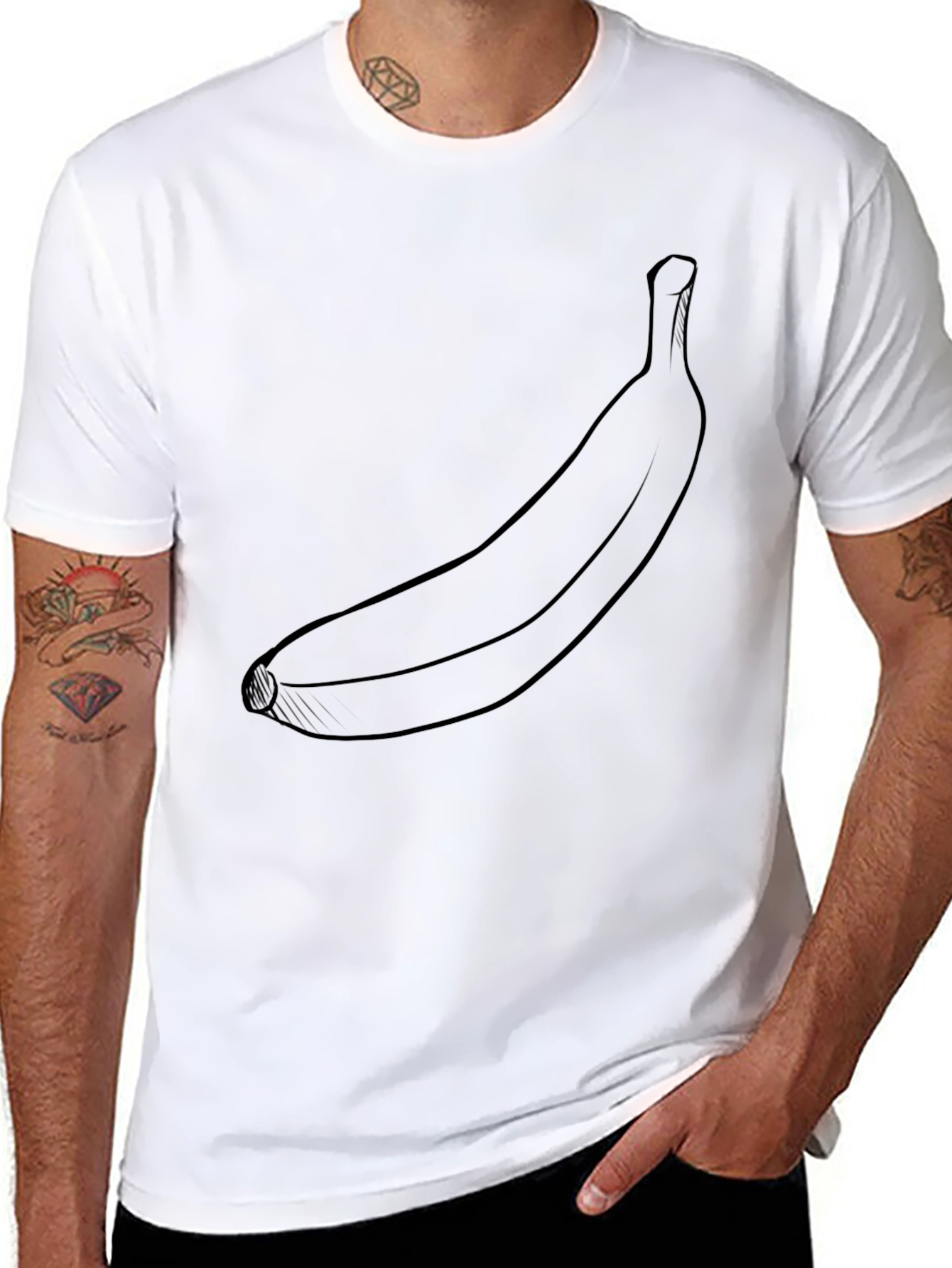 Banana Graphic Black T-Shirt - Mens