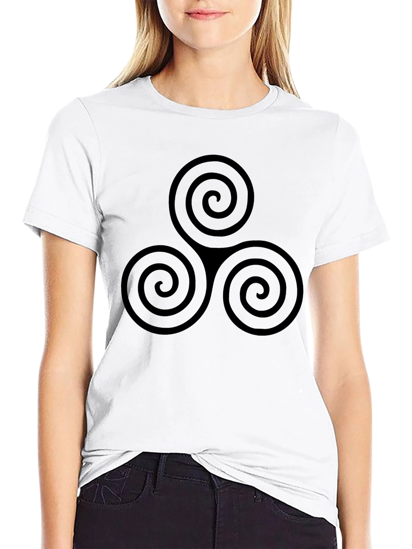 Triskelion Black T-Shirt - Celtic Inspired Design
