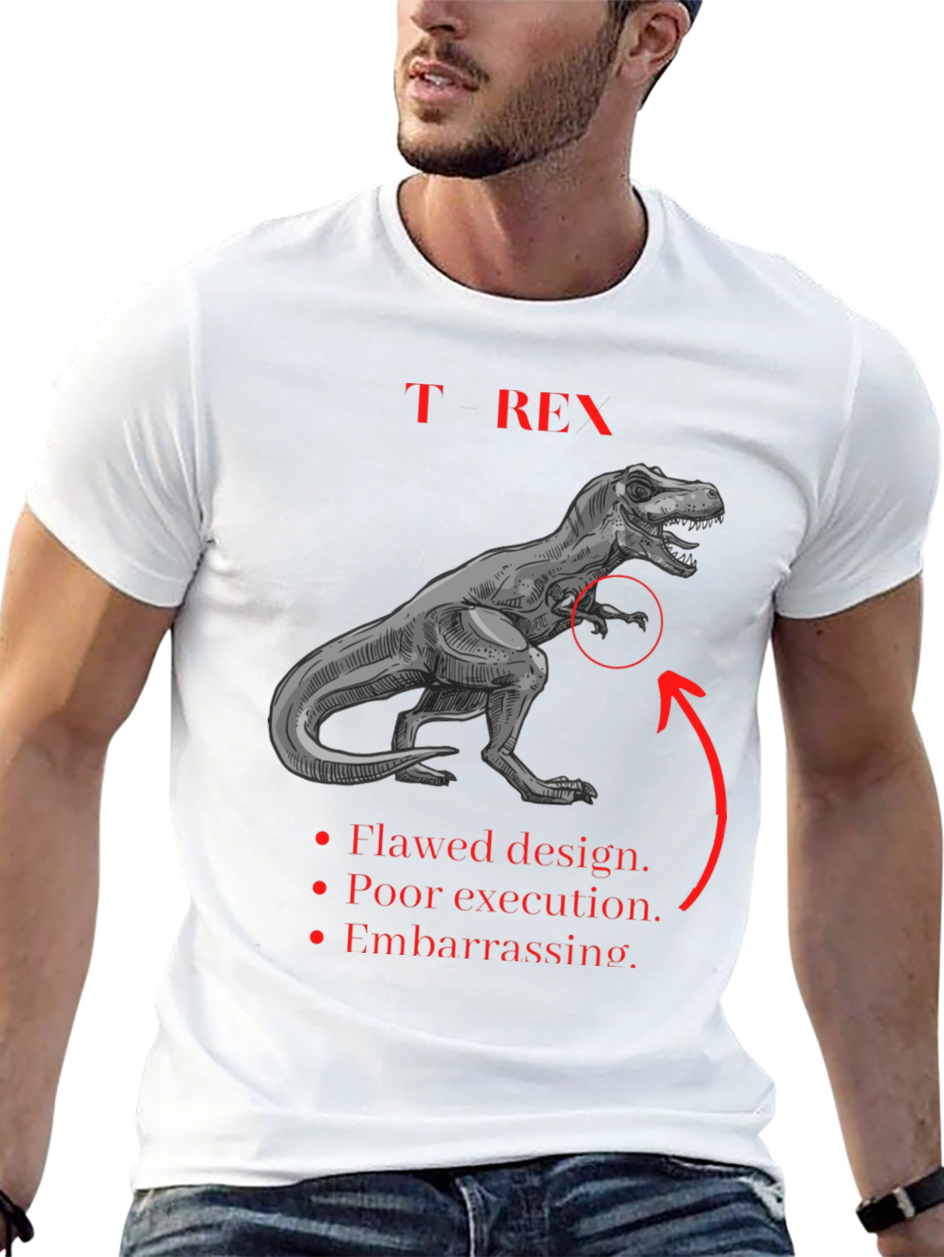 T-Rex Graphic Tee: Funny Dinosaur Shirt