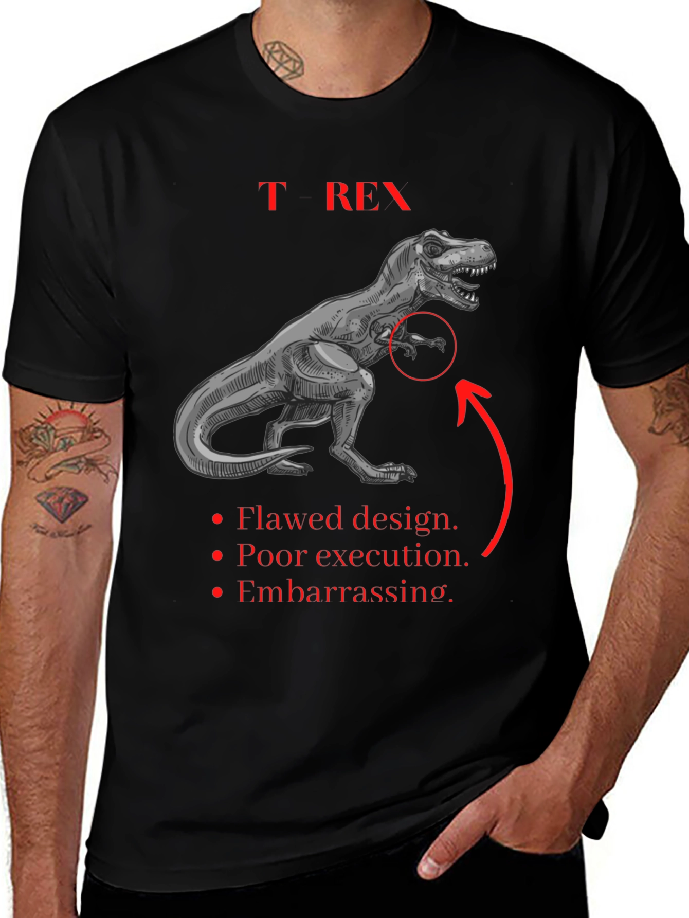 T-Rex Graphic Tee: Funny Dinosaur Shirt