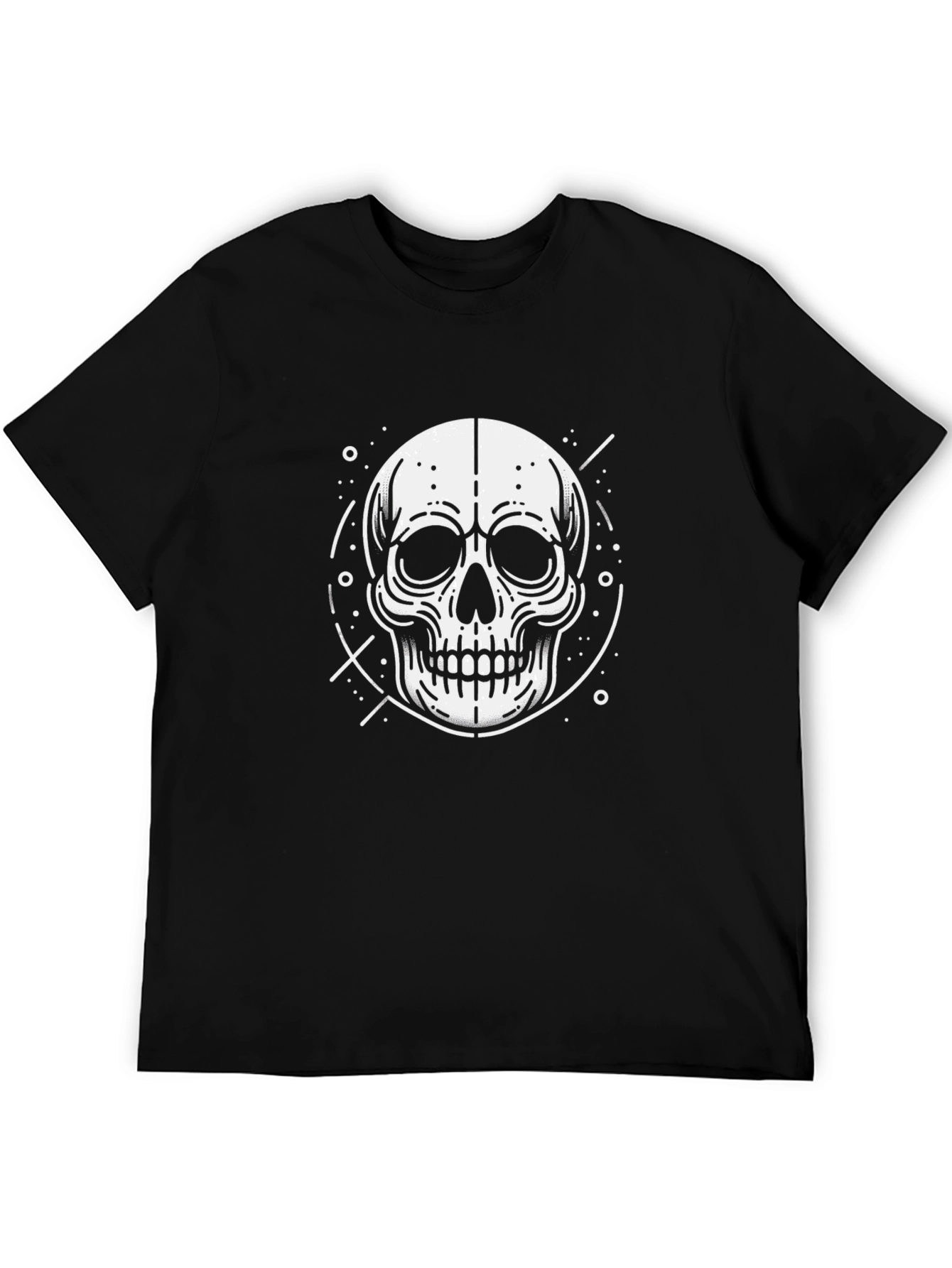 Skull Graphic Tee - Stylish Black Cotton T-Shirt