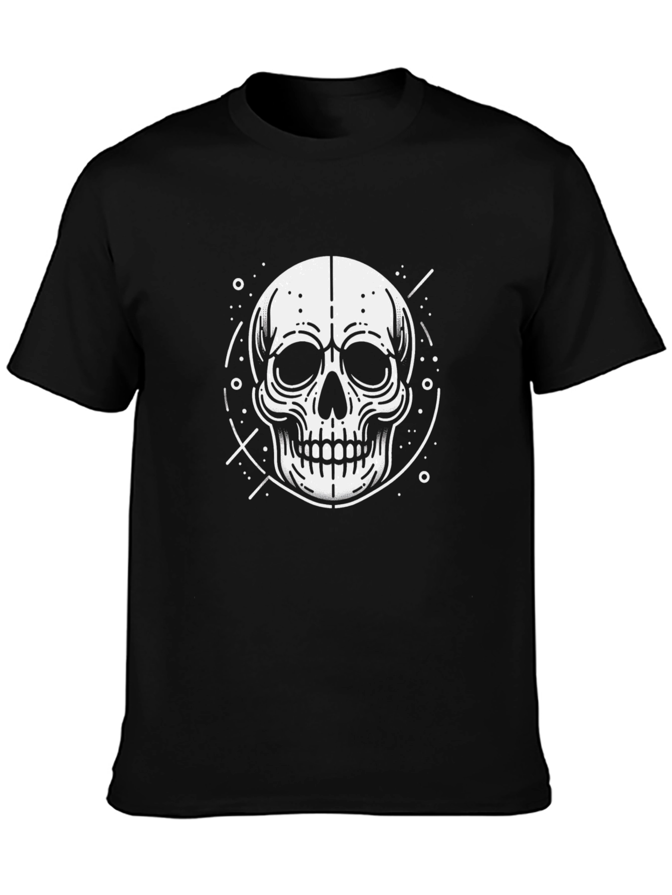 Skull Graphic Tee - Stylish Black Cotton T-Shirt