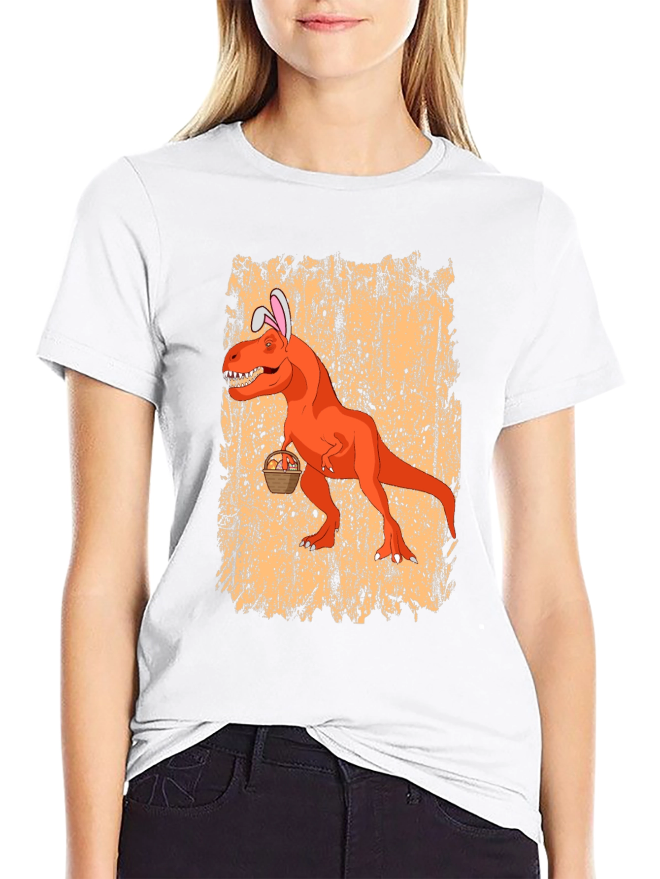 Easter T-Rex Bunny Ears Graphic Tee