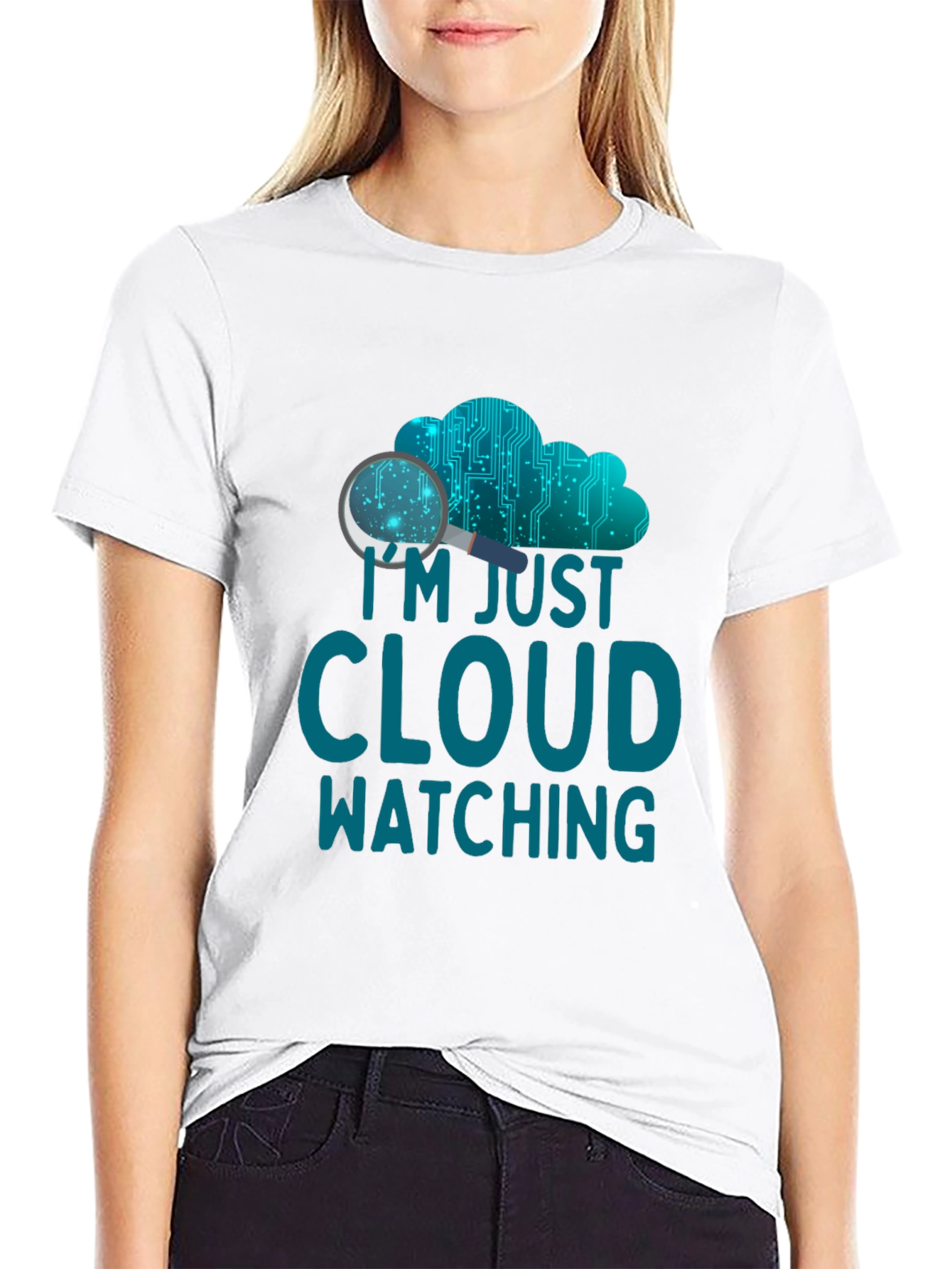 Cloud Watching Graphic Tee - Tech Humor Shirt