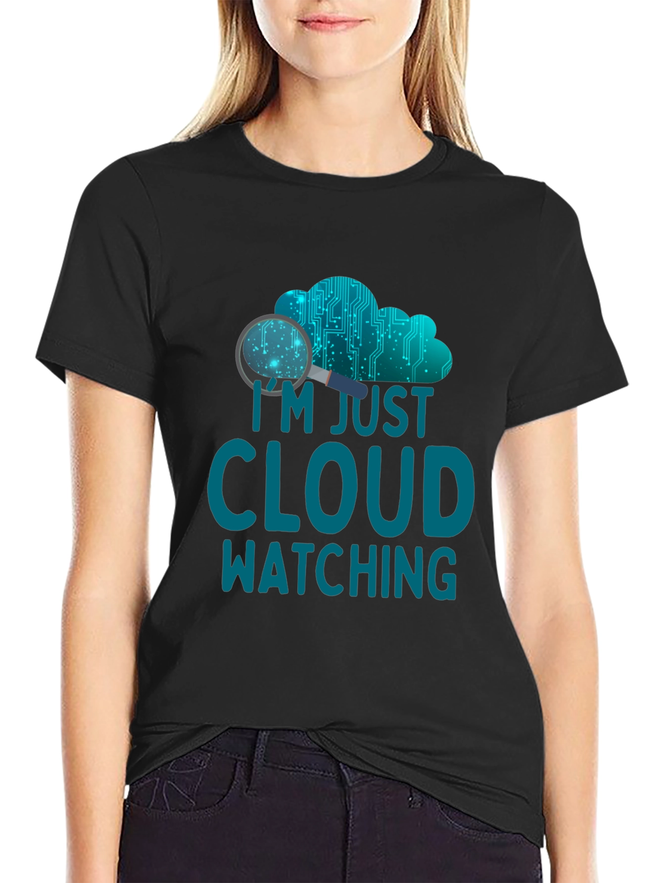 Cloud Watching Graphic Tee - Tech Humor Shirt