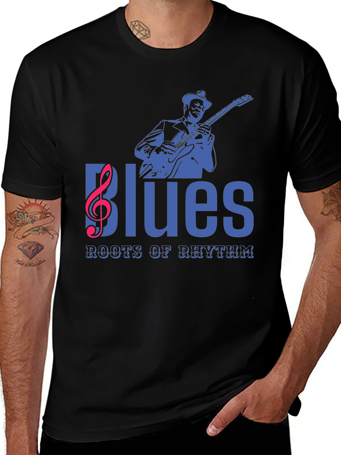 Blues Music Graphic T-Shirt - Roots of Rhythm