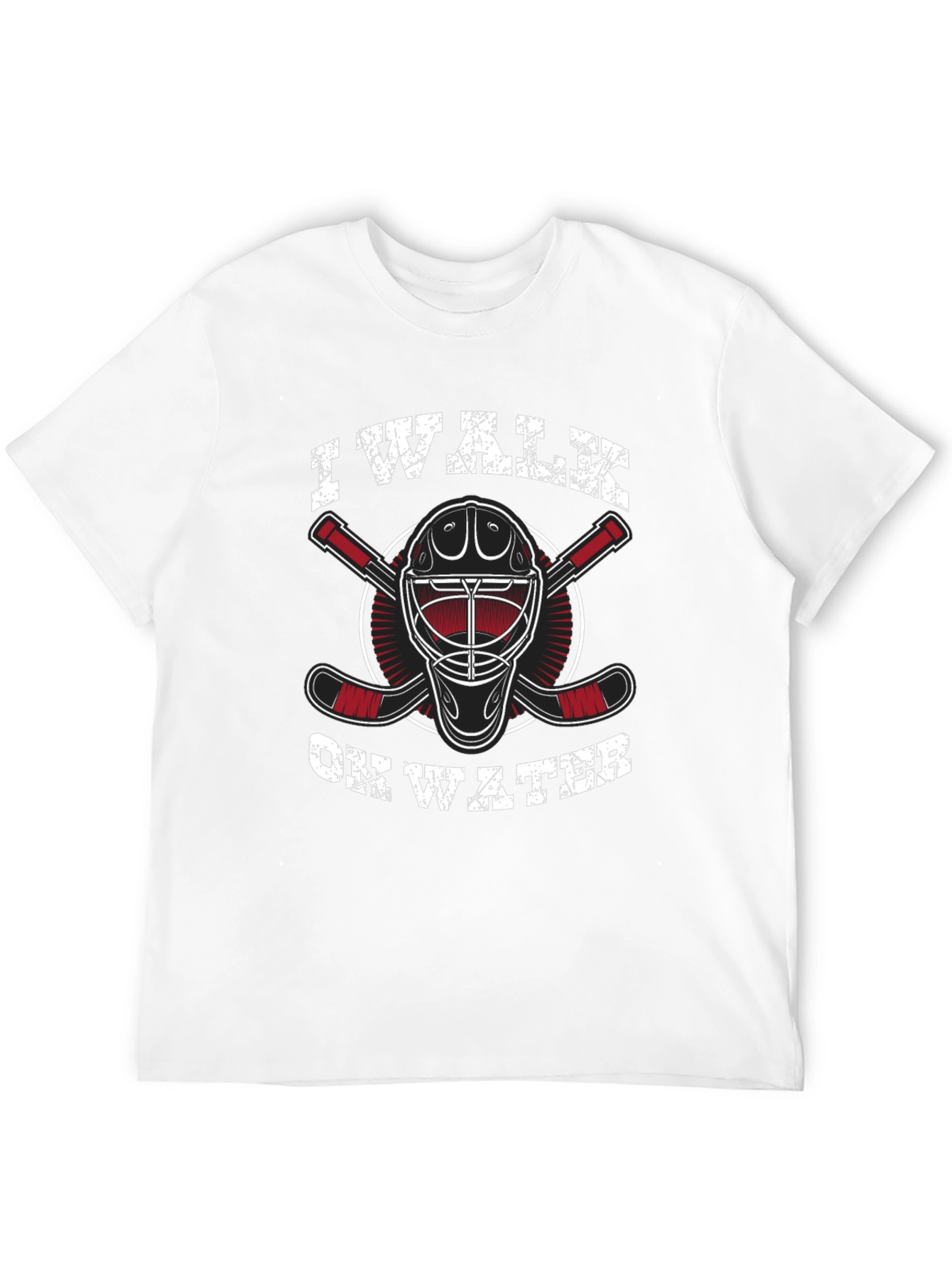 I Walk On Water Hockey T-Shirt - Black