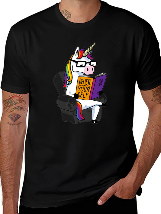 Unicorn Reading Believe In Your Self T-Shirt