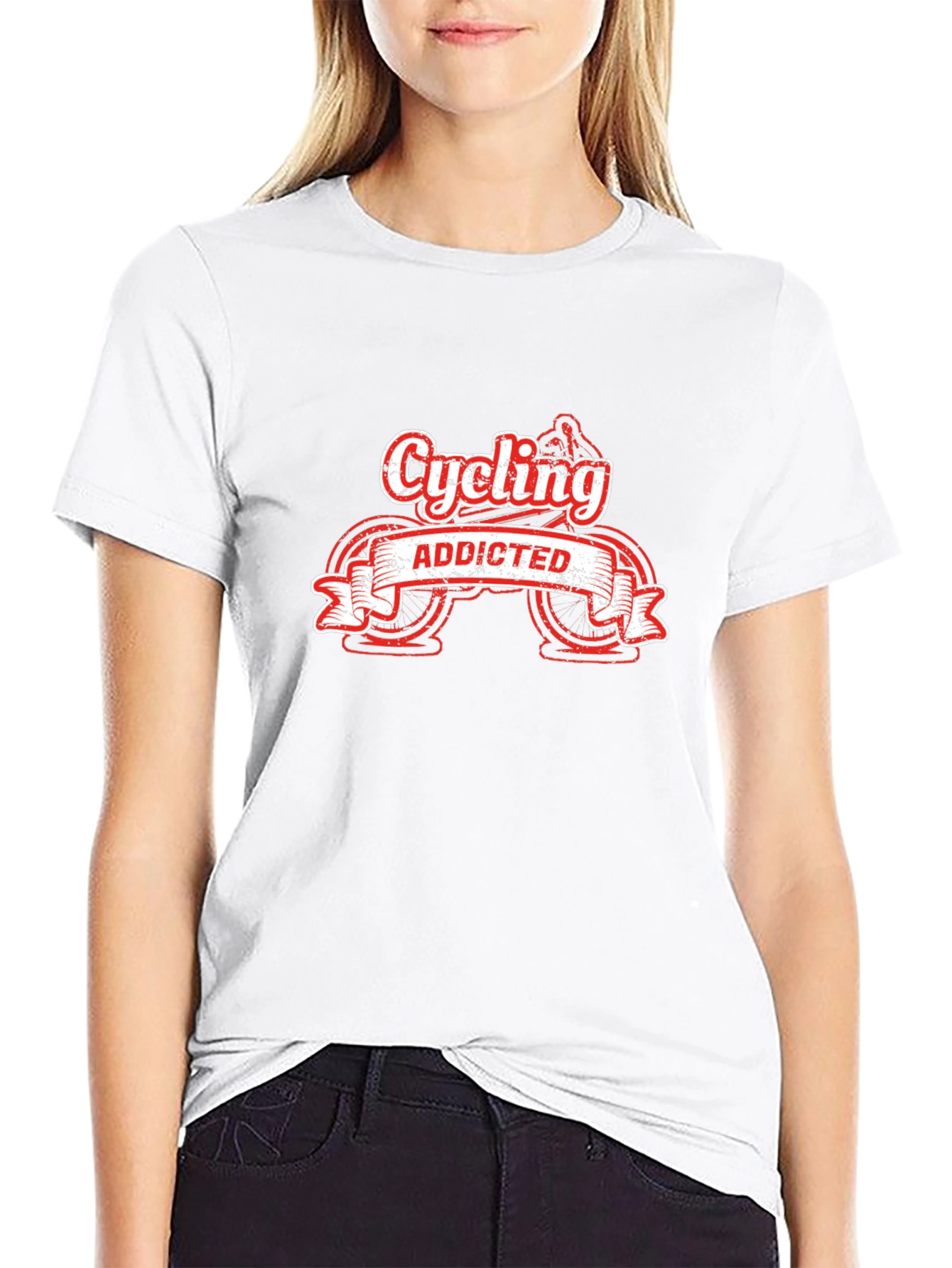 Cycling Addicted Graphic Tee - Ride in Style