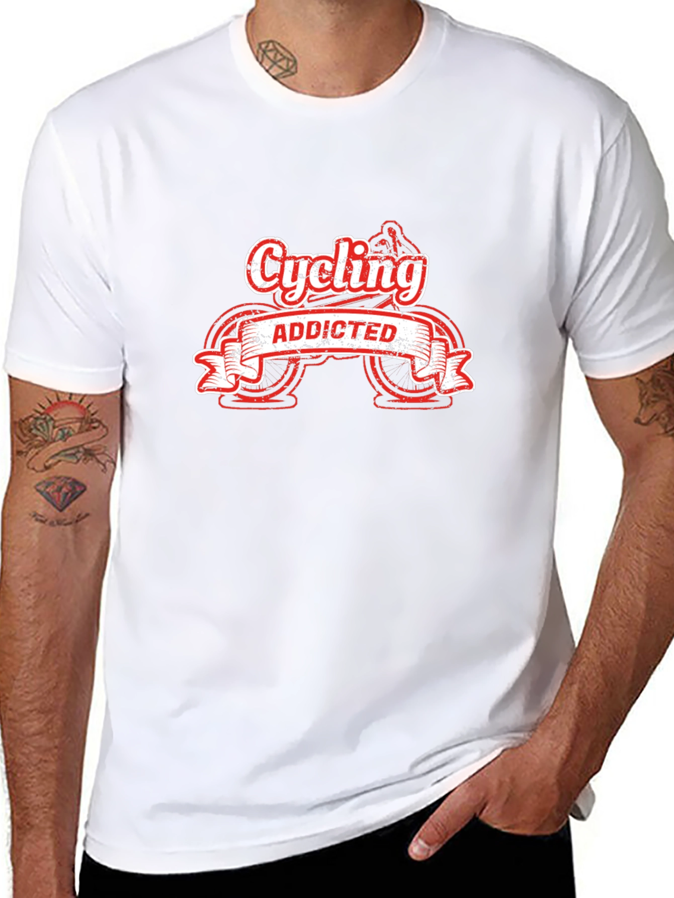 Cycling Addicted Graphic Tee - Ride in Style