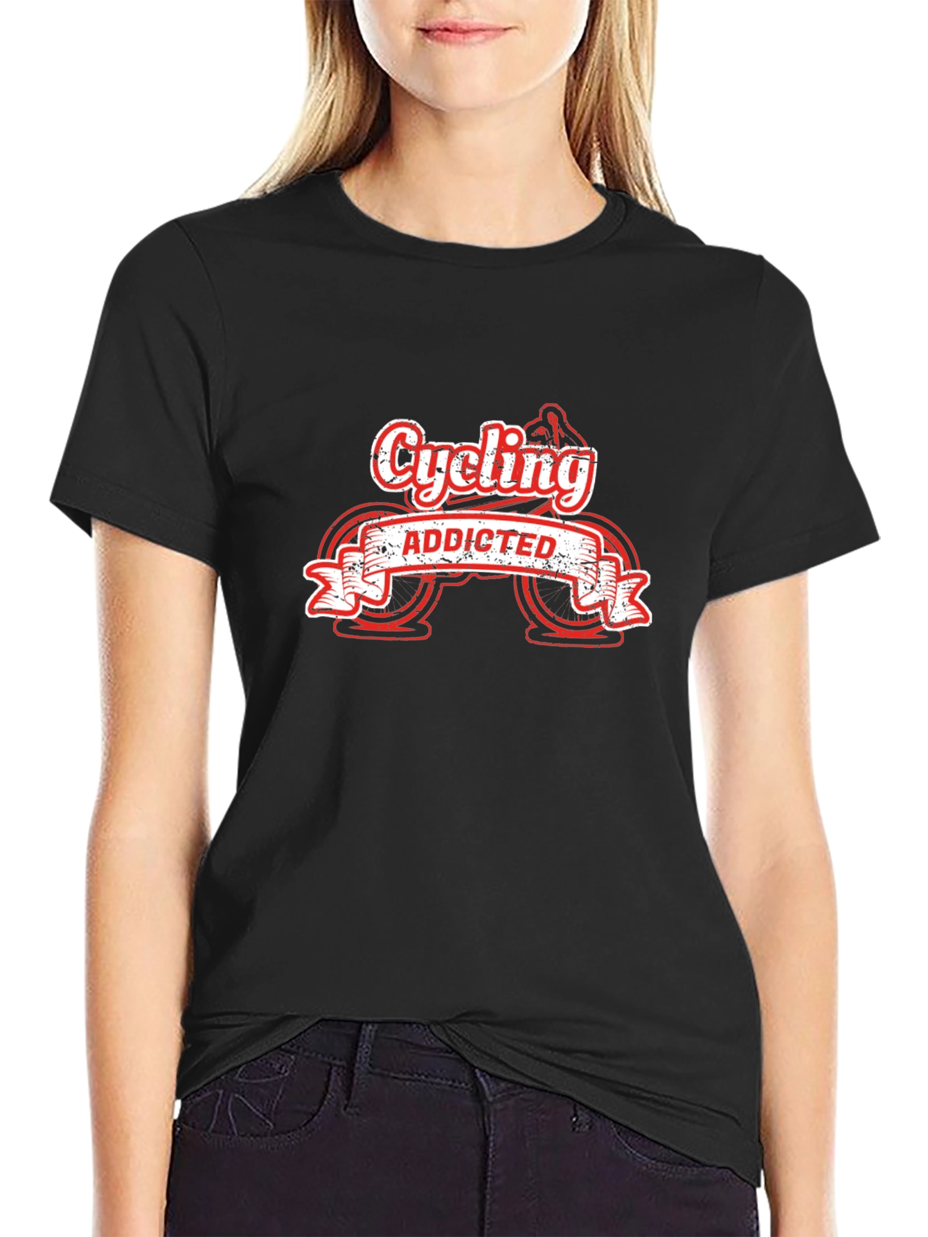 Cycling Addicted Graphic Tee - Ride in Style