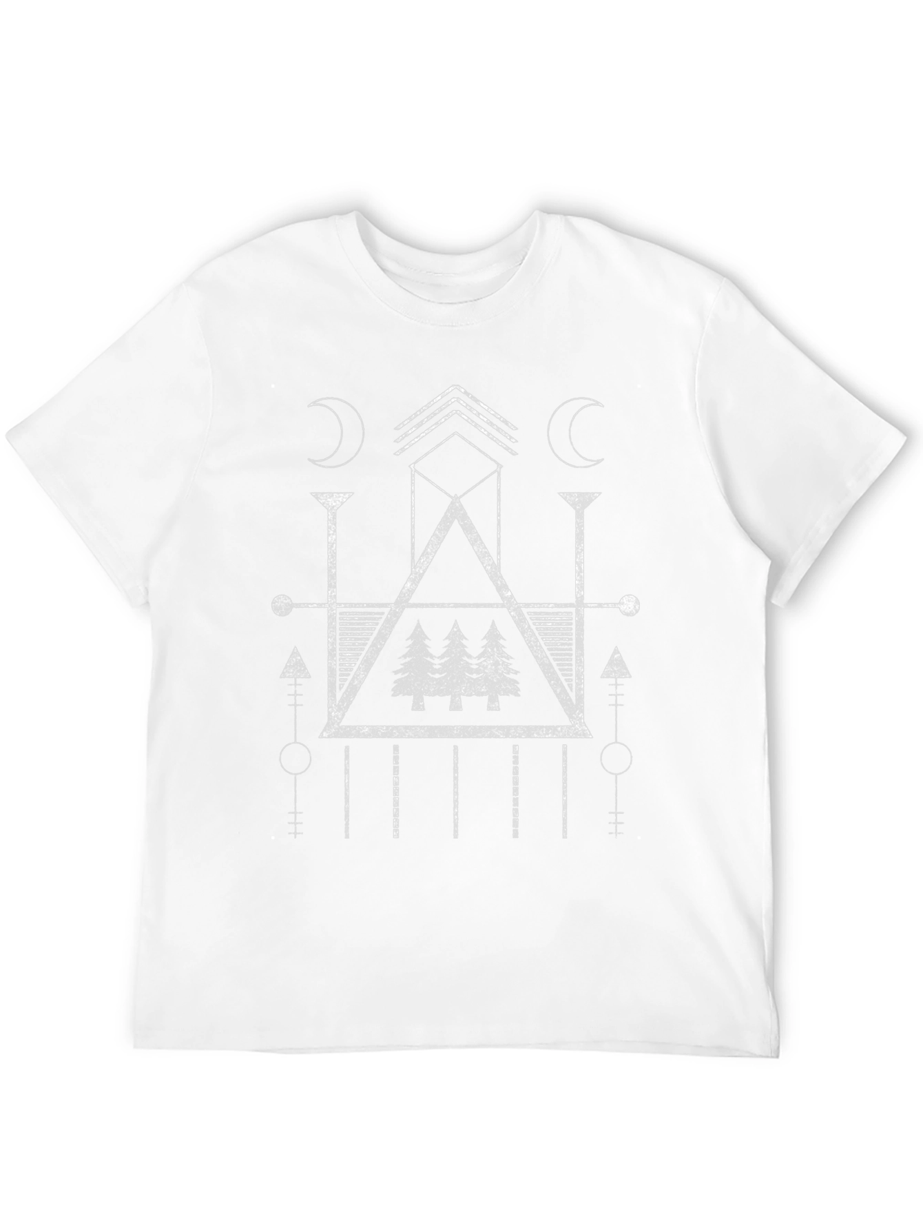 Geometric Forest Graphic T-Shirt - Mens Black Tee