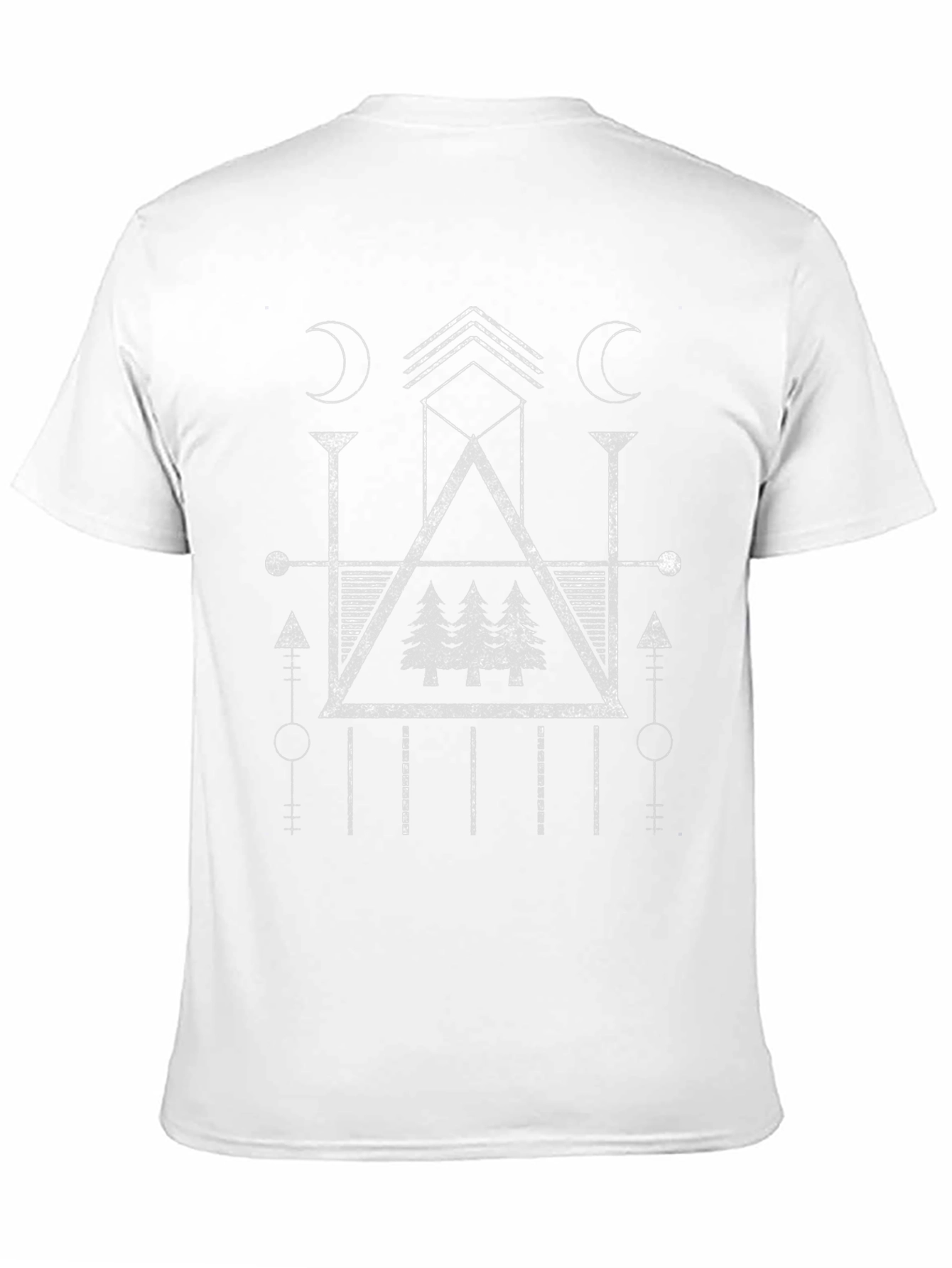 Geometric Forest Graphic T-Shirt - Mens Black Tee