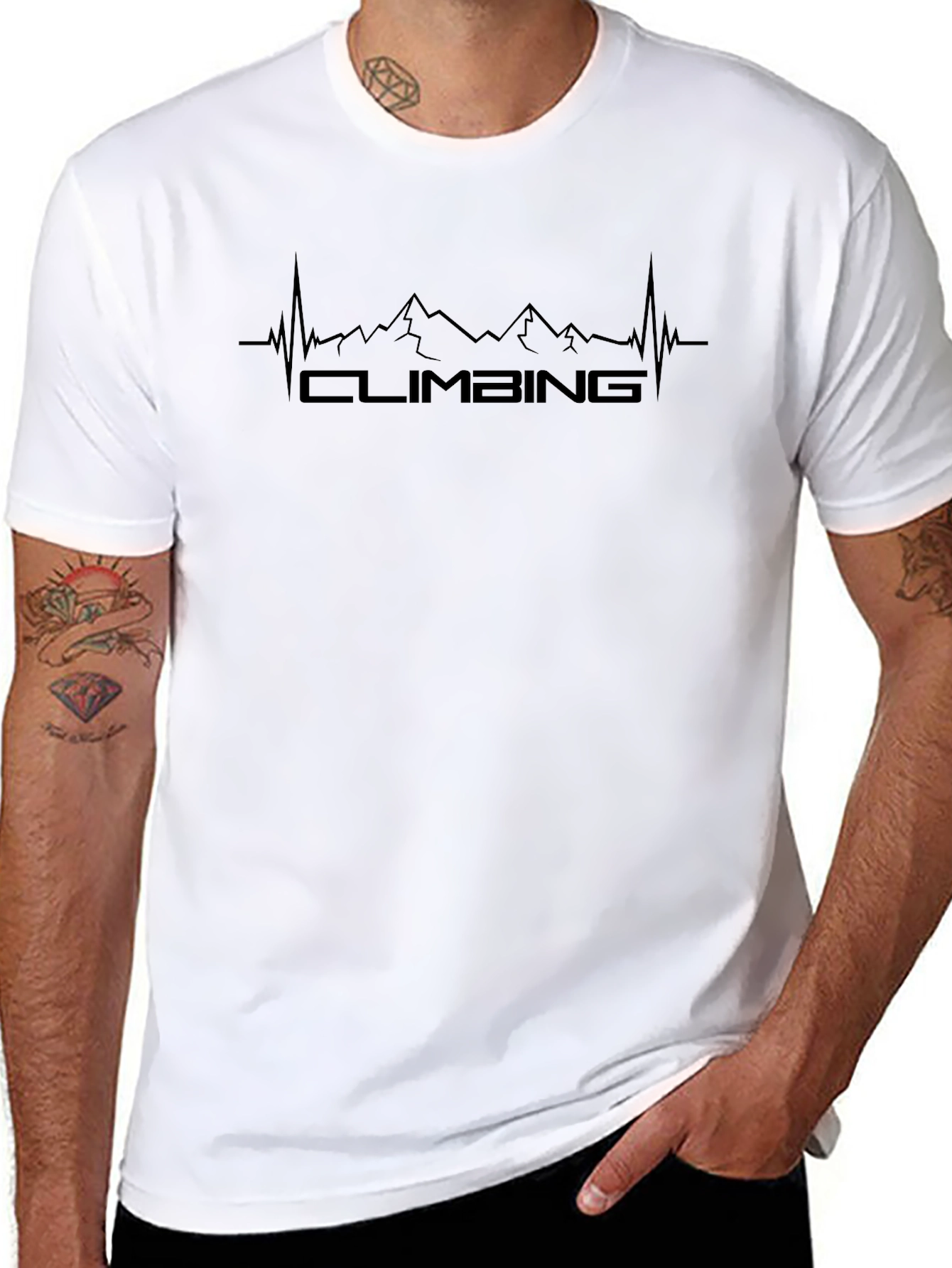 Climbing Heartbeat Graphic T-Shirt