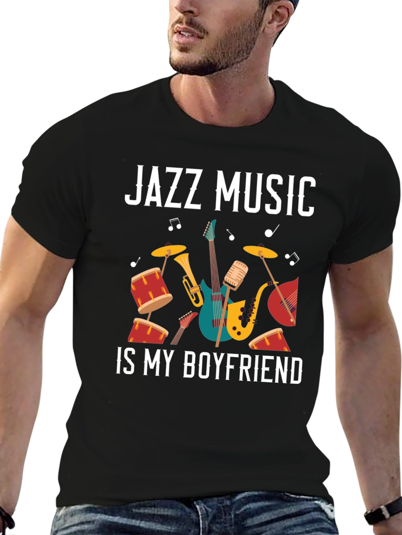 Jazz Music Is My Boyfriend Graphic T-Shirt