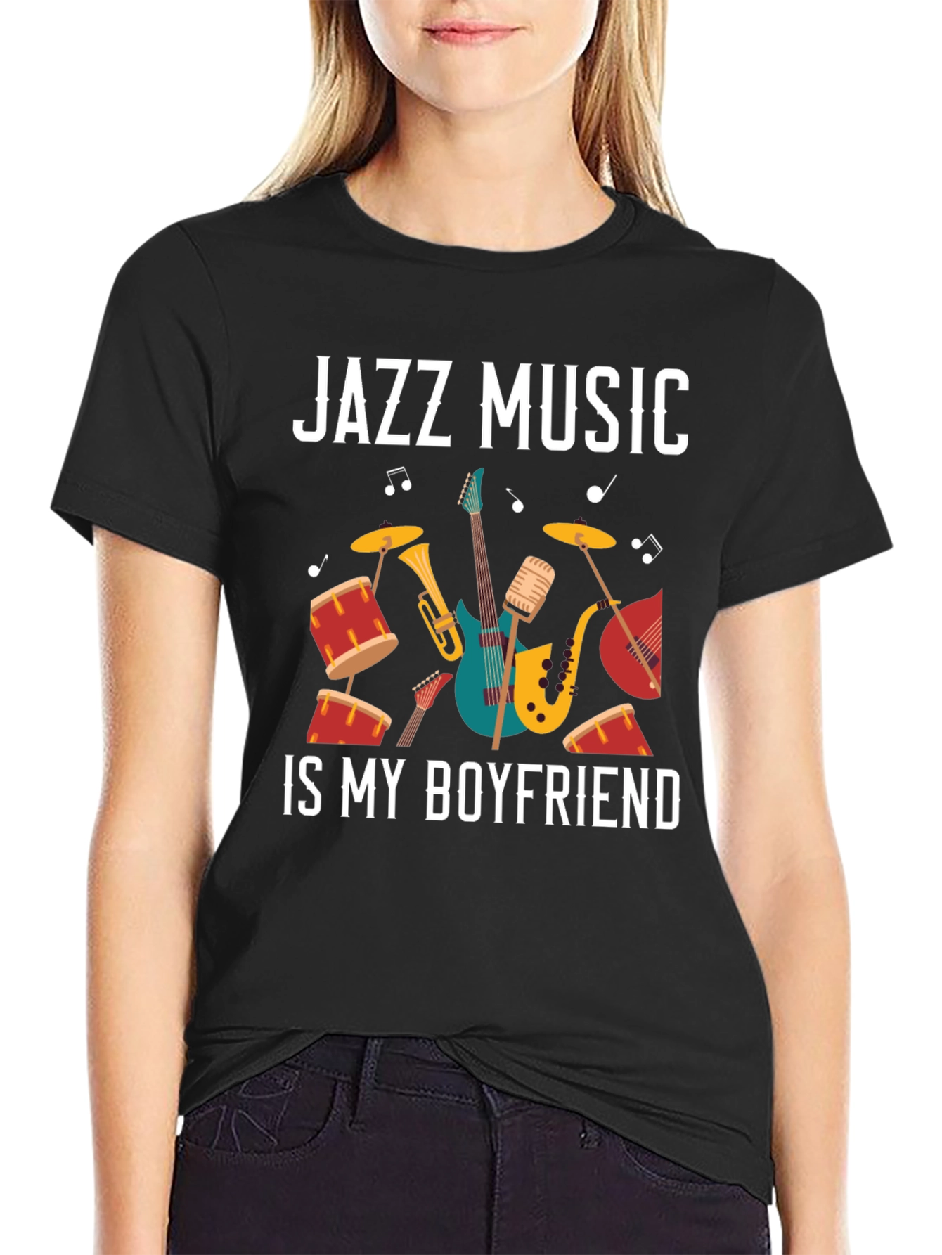 Jazz Music Is My Boyfriend Graphic T-Shirt