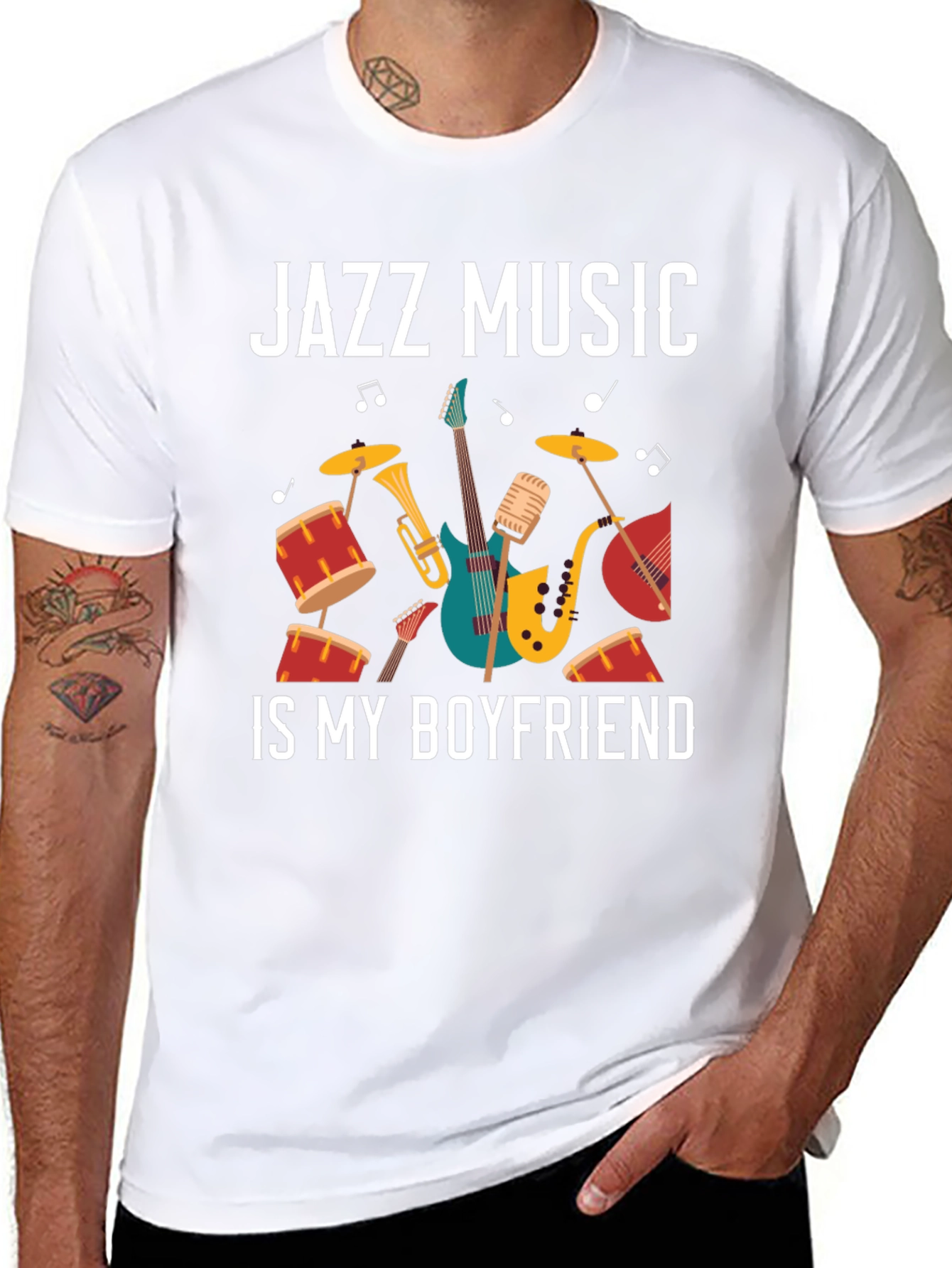 Jazz Music Is My Boyfriend Graphic T-Shirt