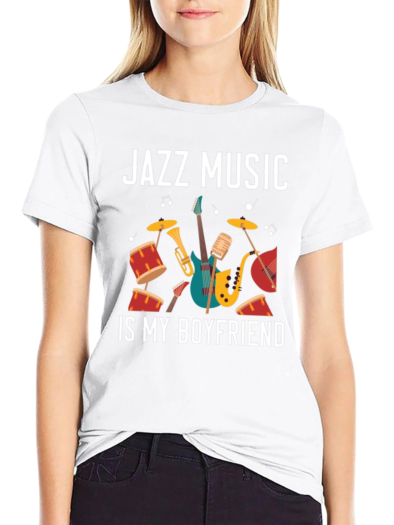 Jazz Music Is My Boyfriend Graphic T-Shirt
