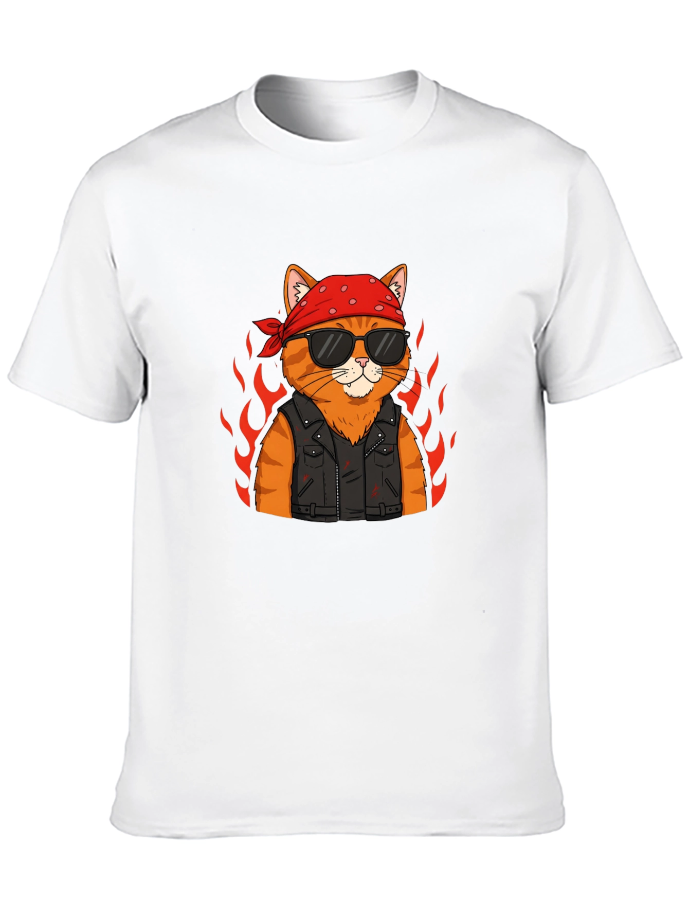 Cool Cat Biker T-Shirt - Ride in Style