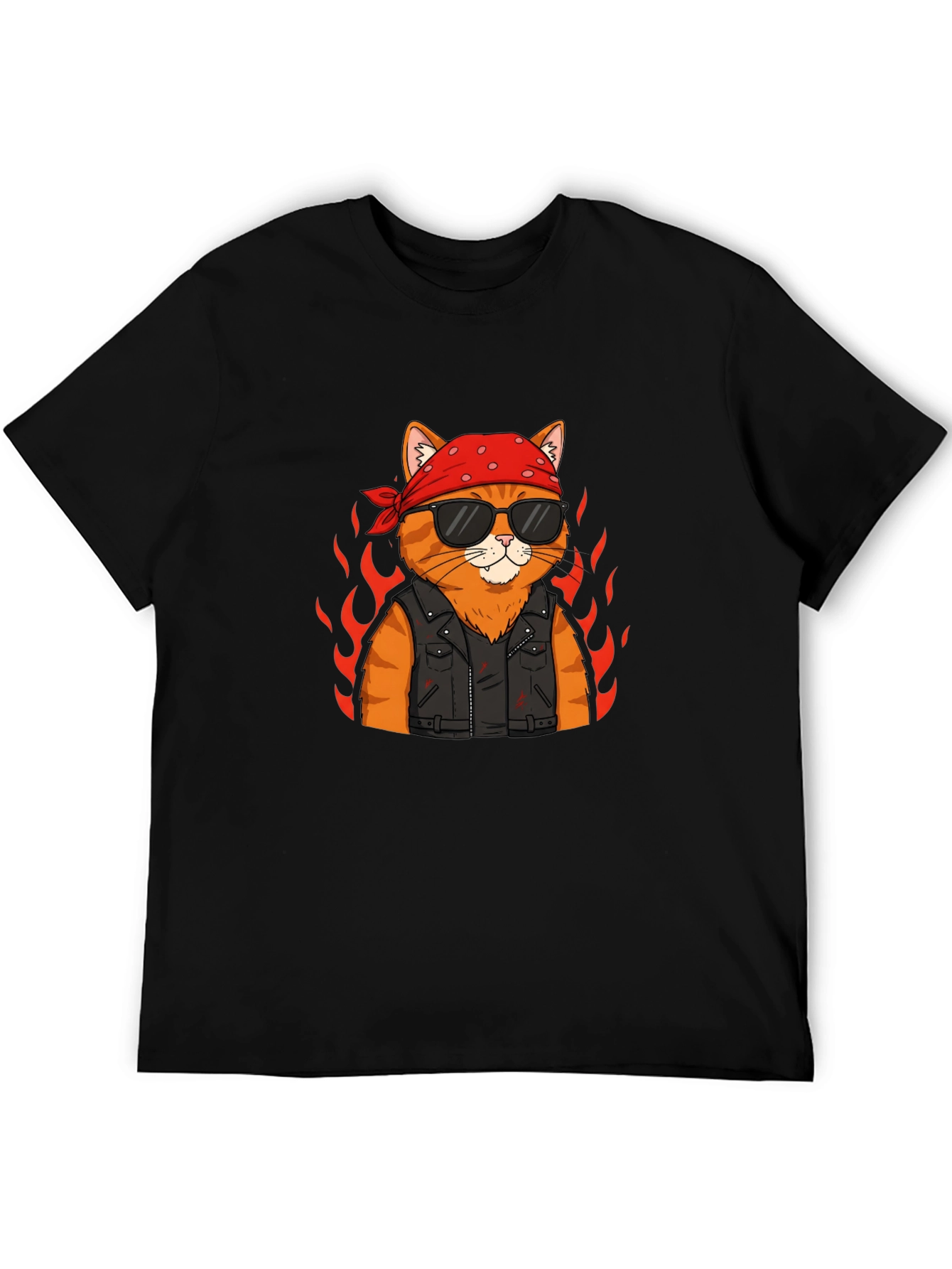 Cool Cat Biker T-Shirt - Ride in Style