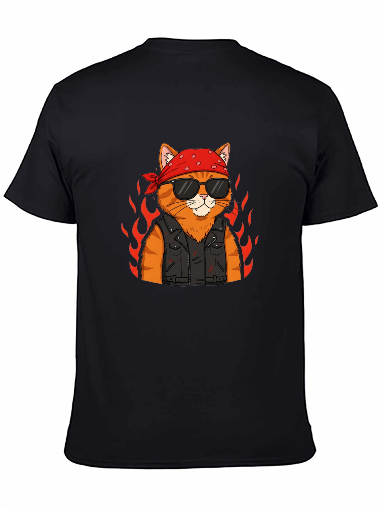 Cool Cat Biker T-Shirt - Ride in Style