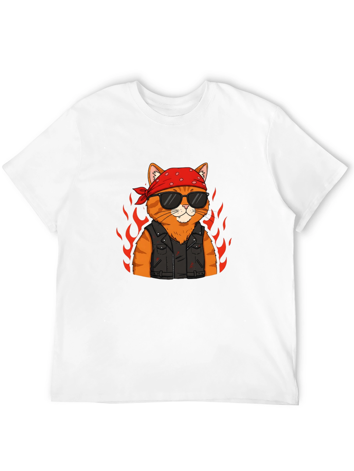 Cool Cat Biker T-Shirt - Ride in Style