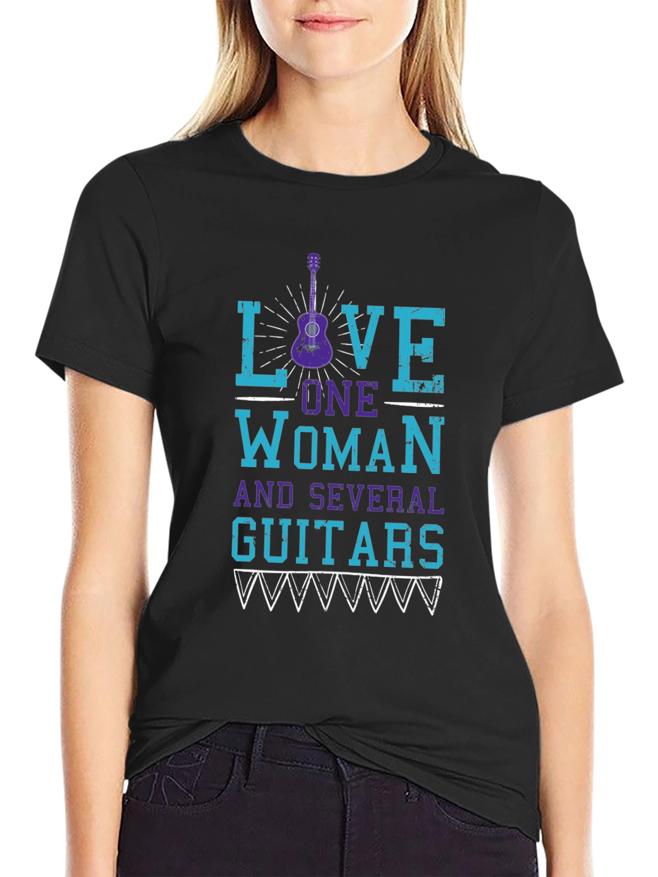 Love One Woman & Guitars Graphic Tee