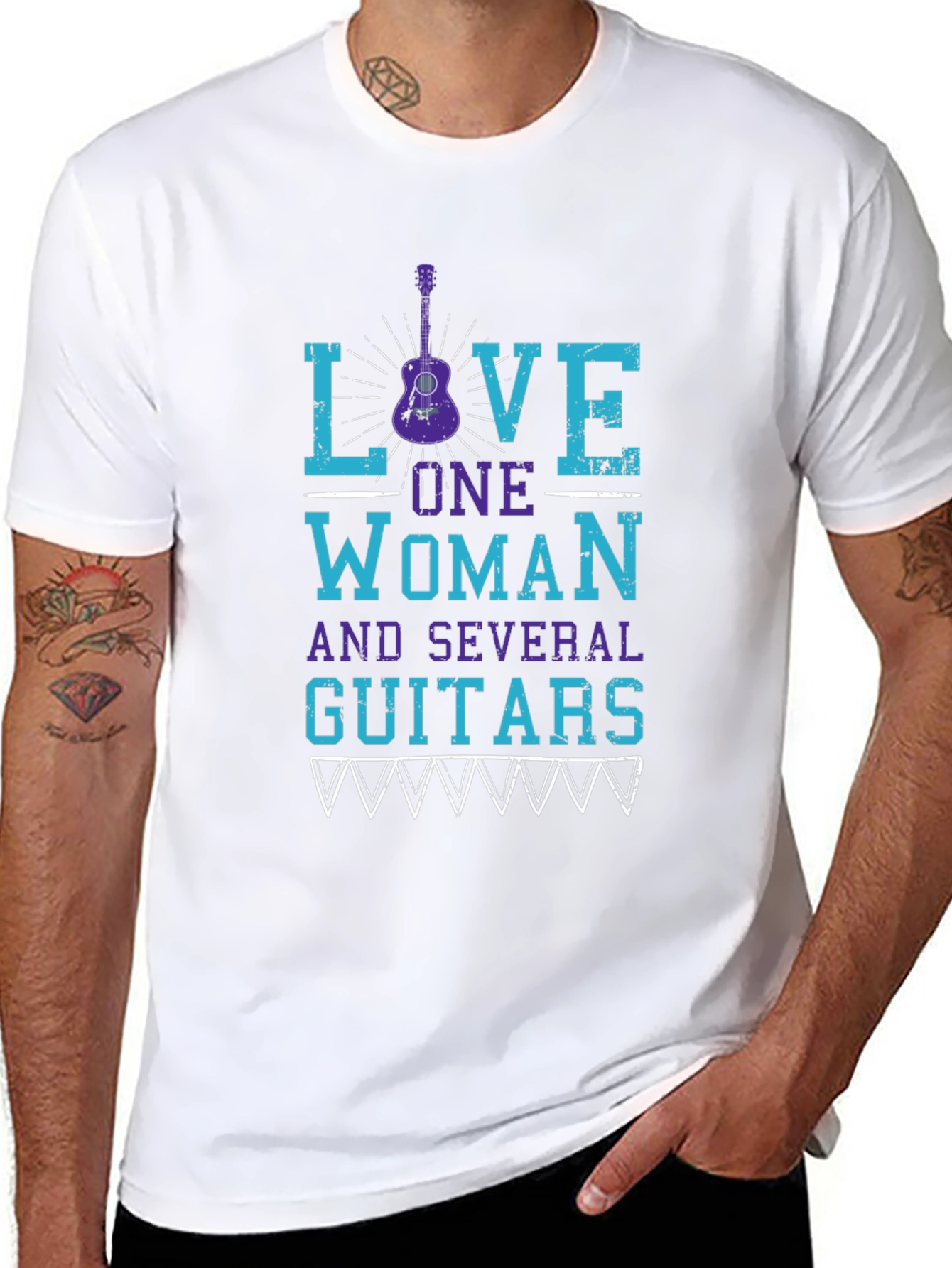 Love One Woman & Guitars Graphic Tee