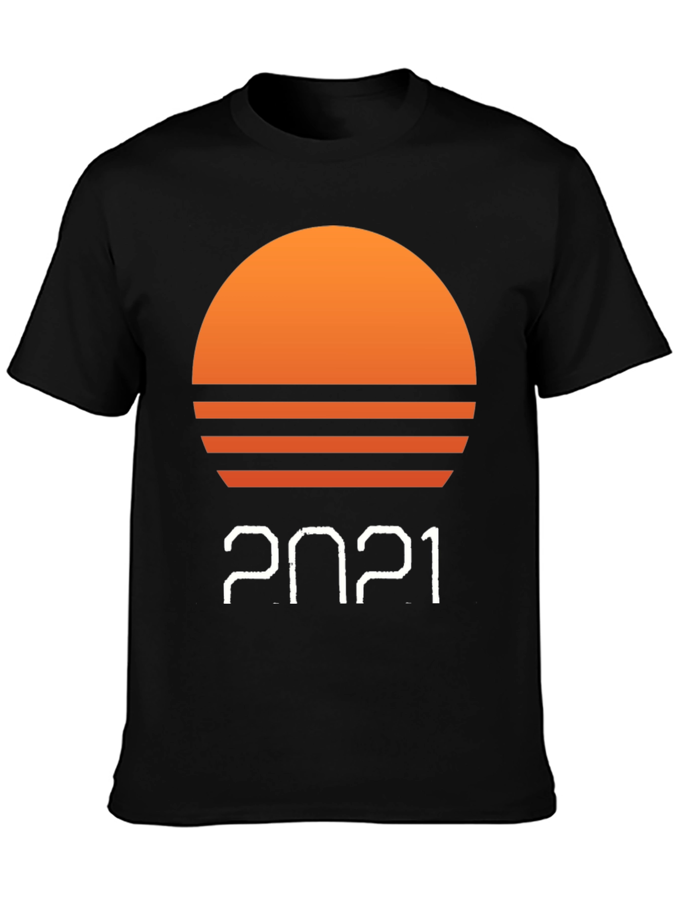 Retro Sunset 2021 Black T-Shirt