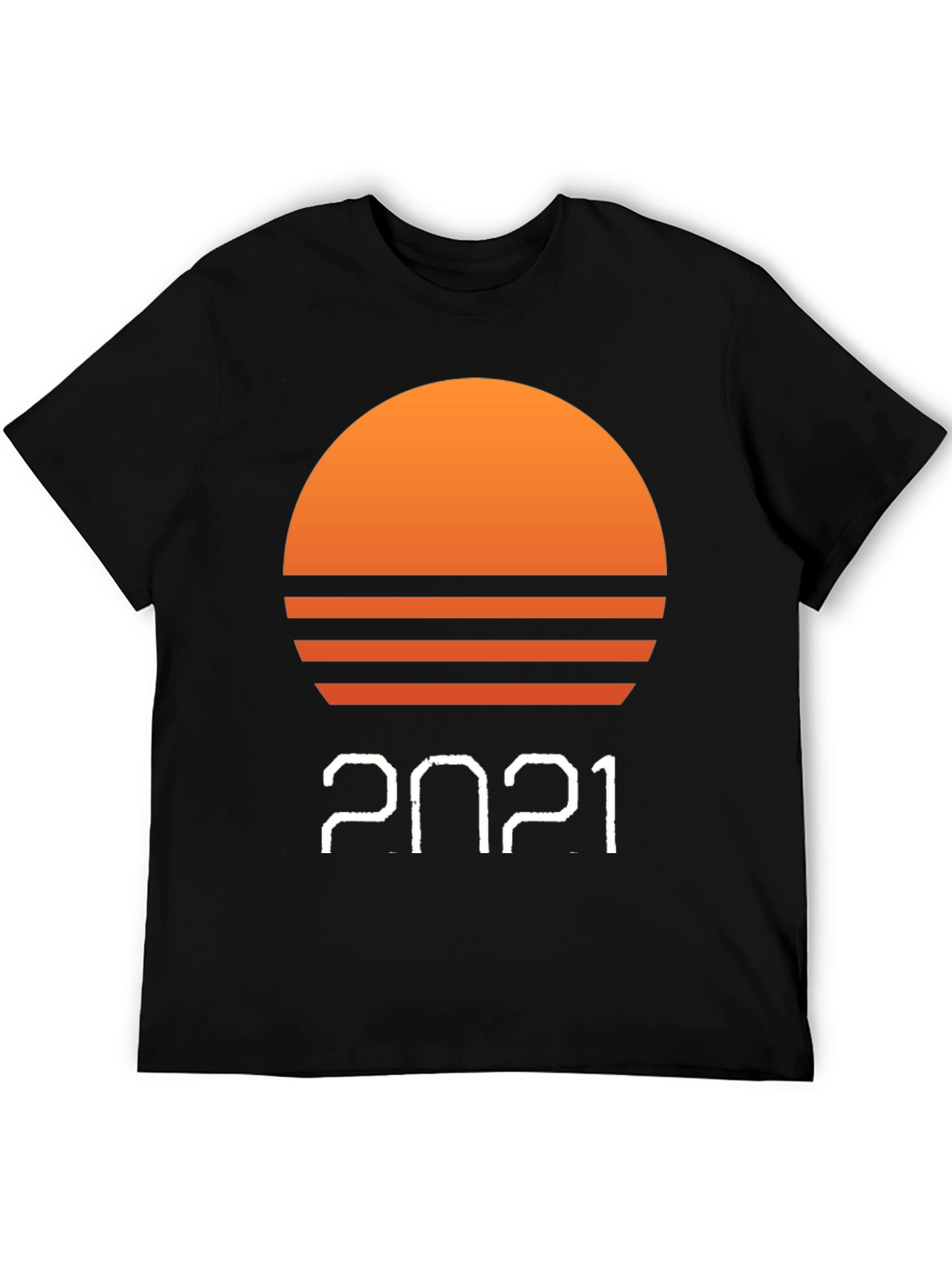 Retro Sunset 2021 Black T-Shirt