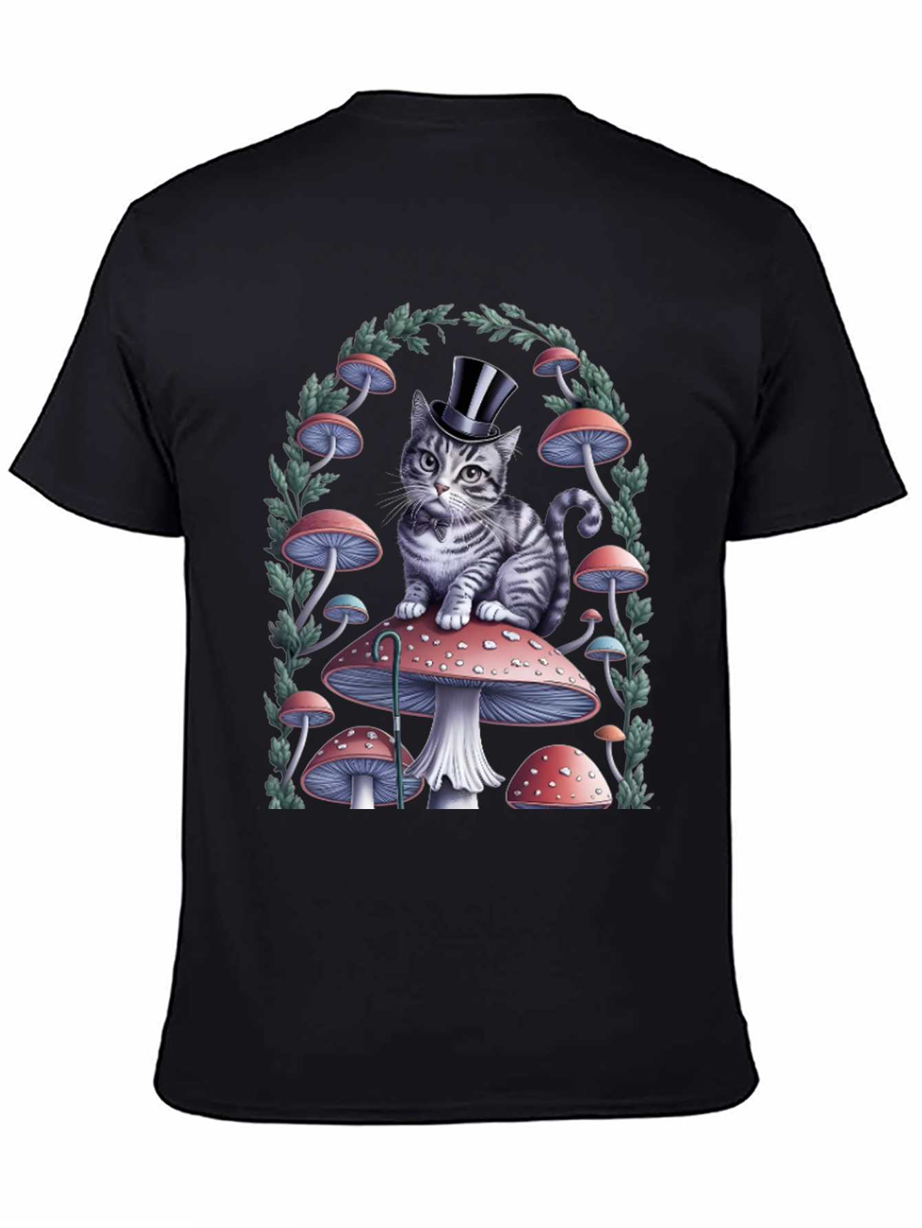 Cat on Mushroom T-Shirt