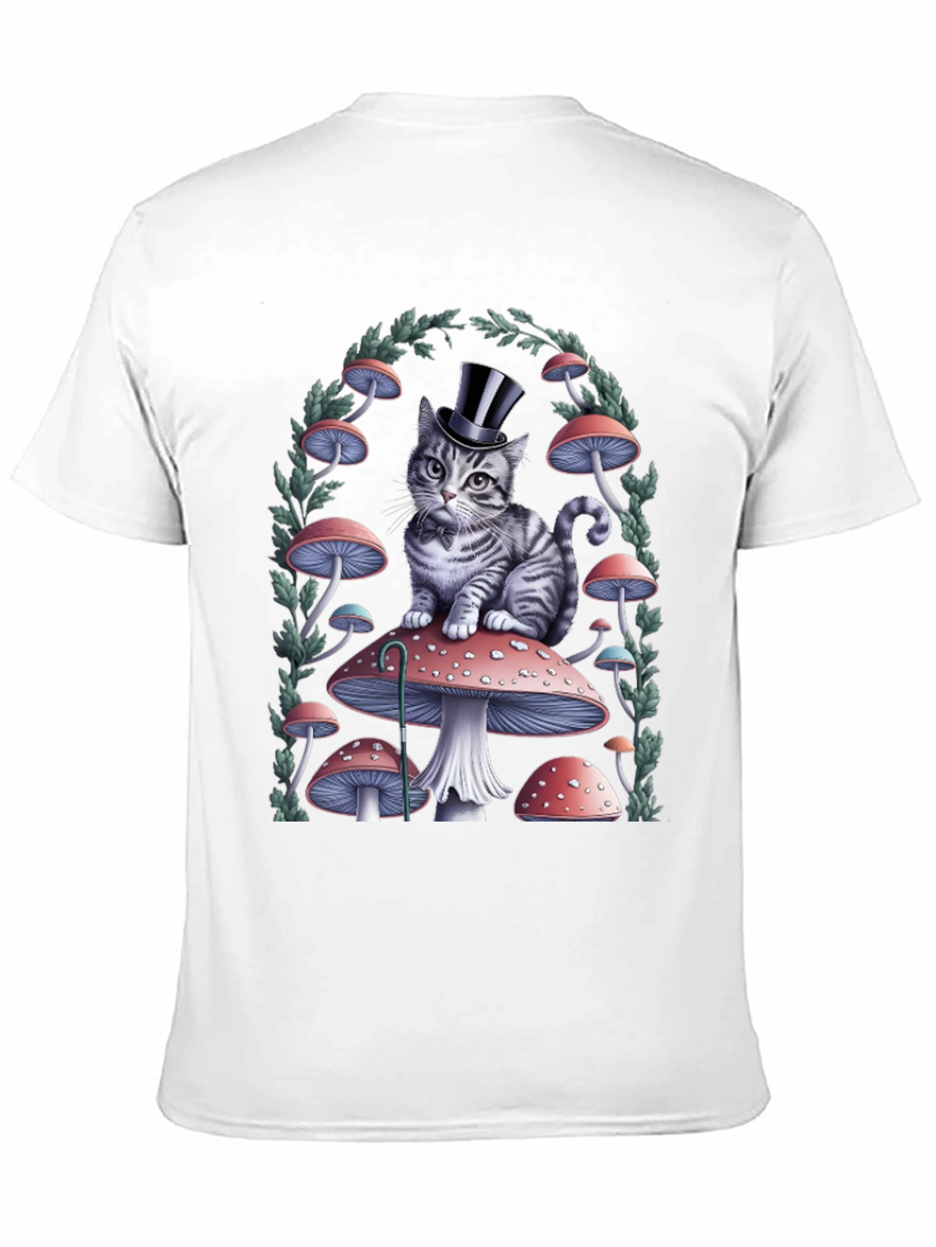 Cat on Mushroom T-Shirt