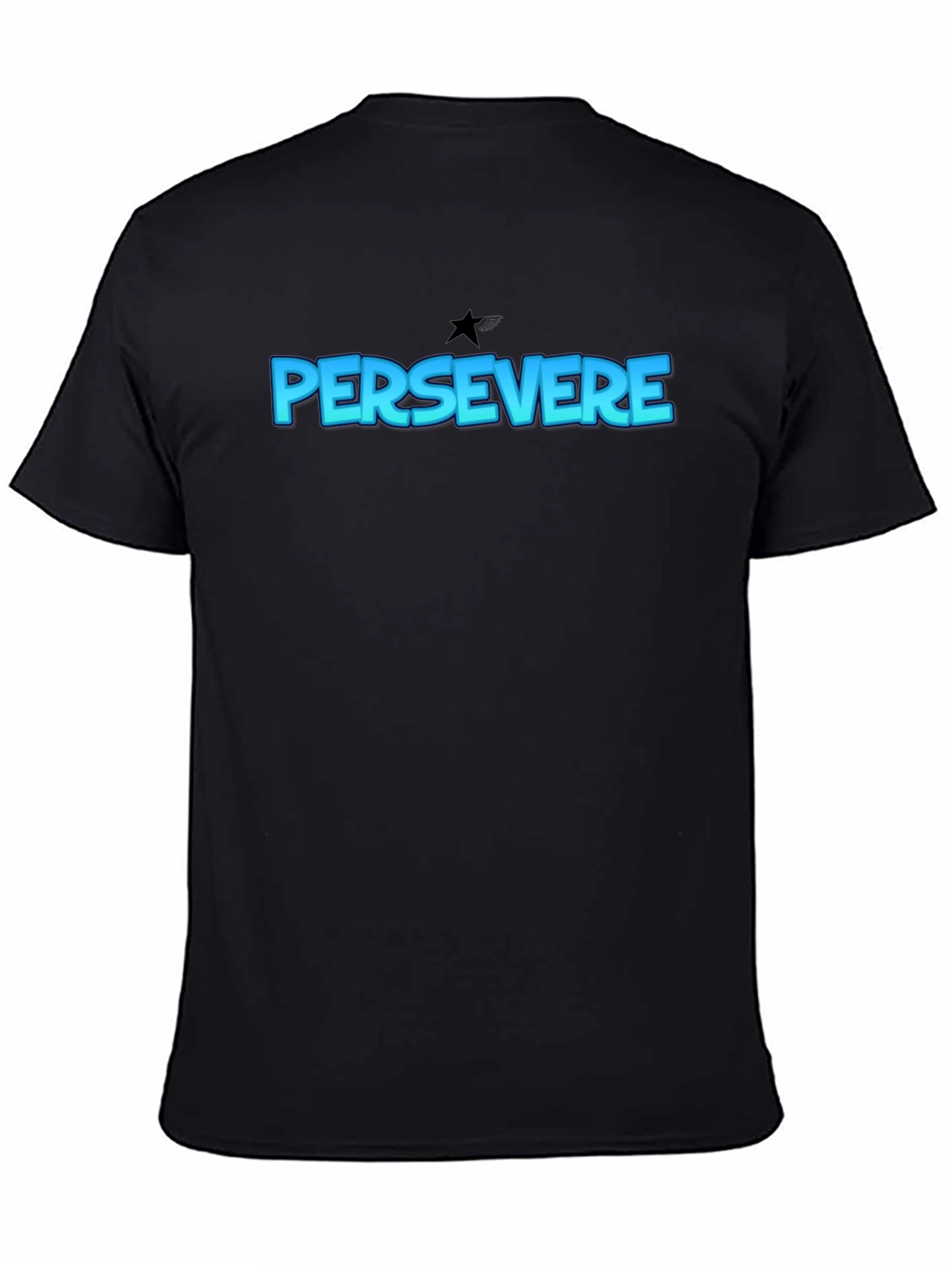 Persevere Graphic Tee - Classic Black Cotton T-Shirt