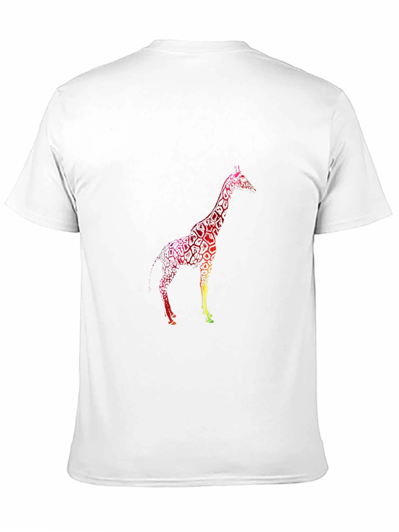 Giraffe Graphic Tee - Black Cotton Casual T-Shirt