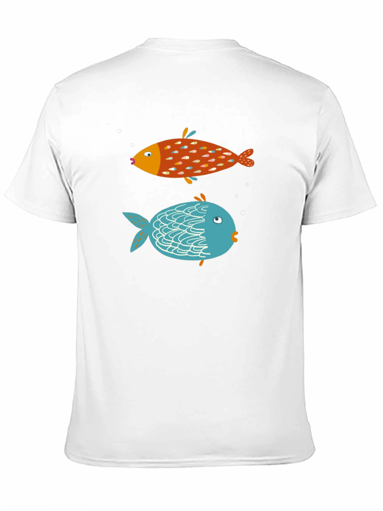 Fun Fish Graphic Tee - Black Cotton T-Shirt