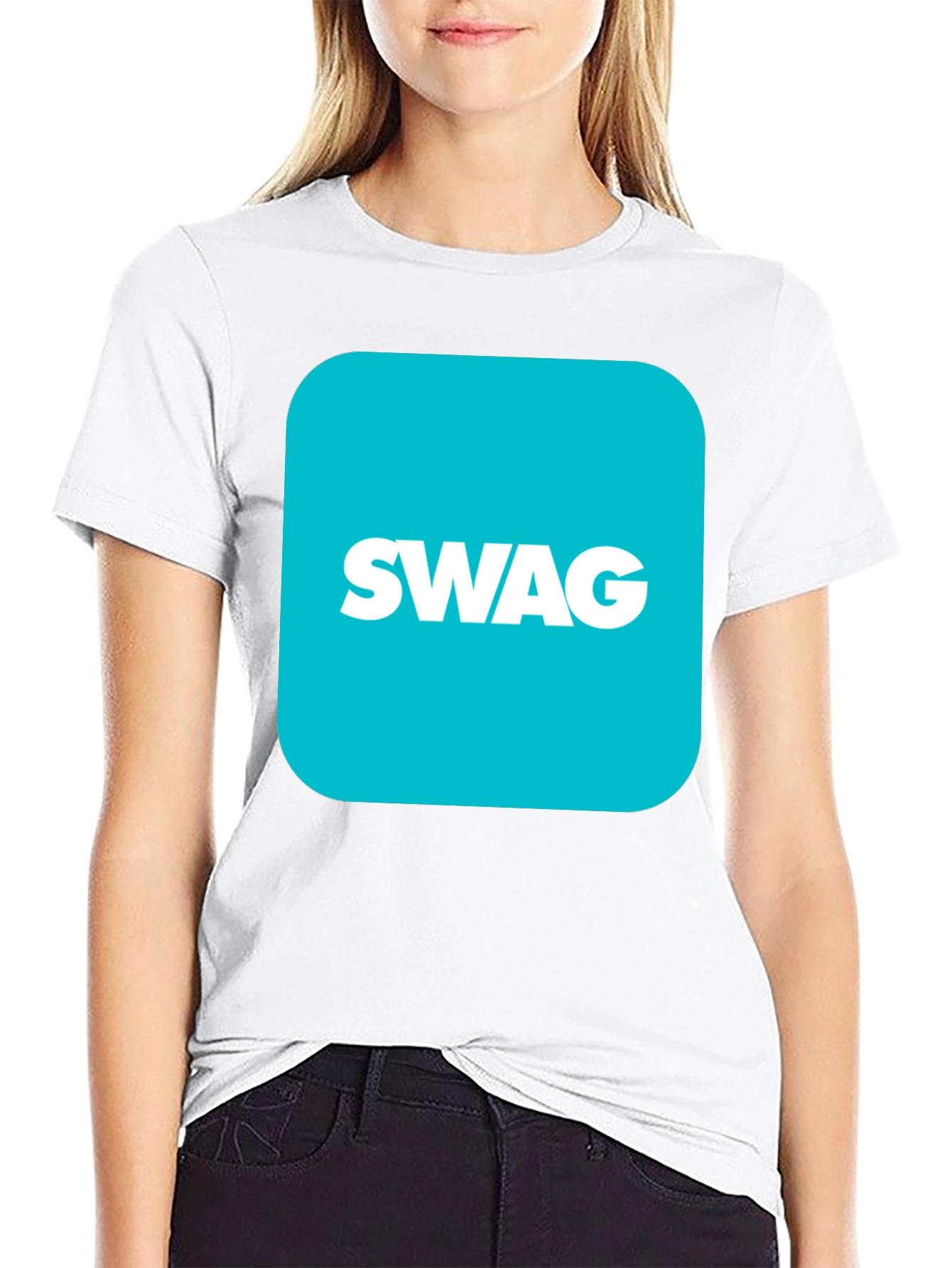 Trendy SWAG Graphic Black T-Shirt