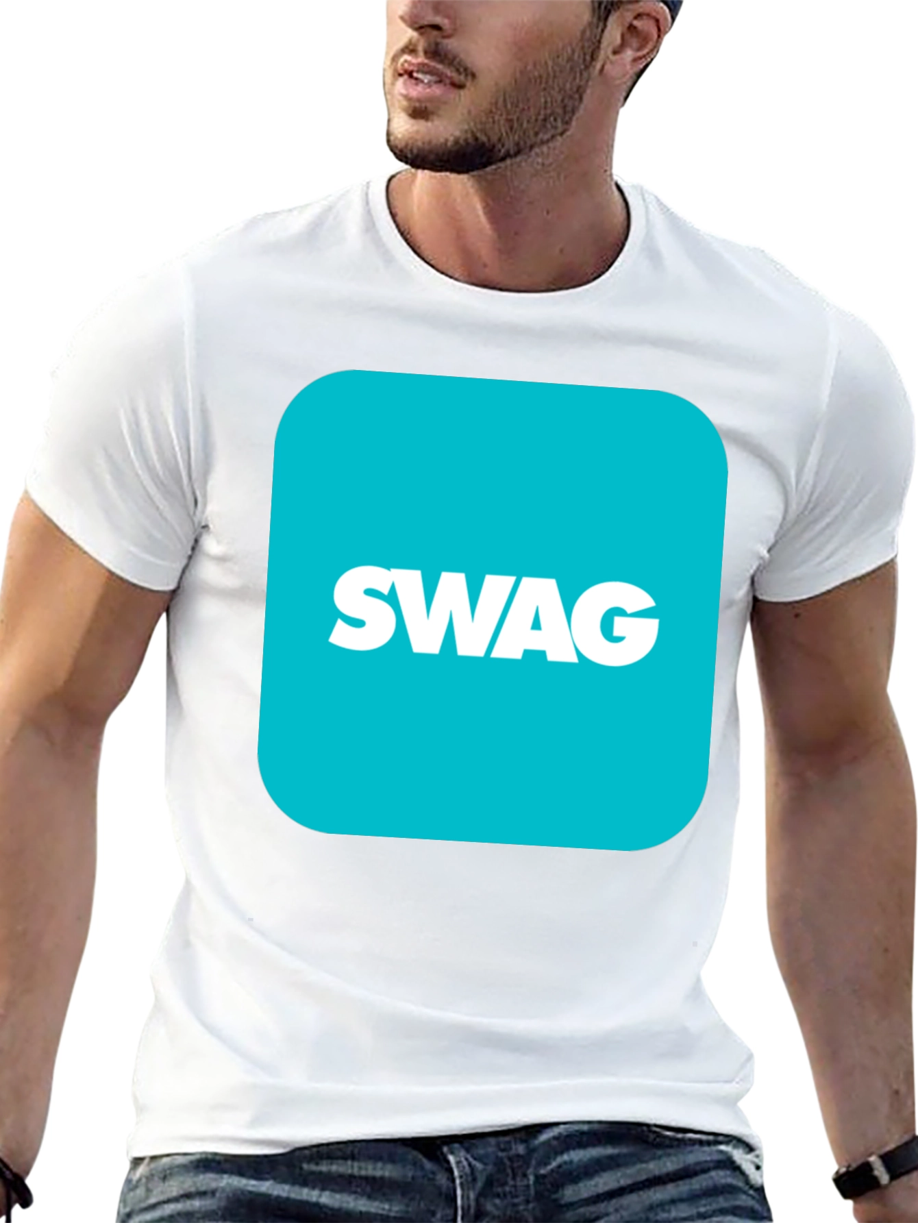 Trendy SWAG Graphic Black T-Shirt