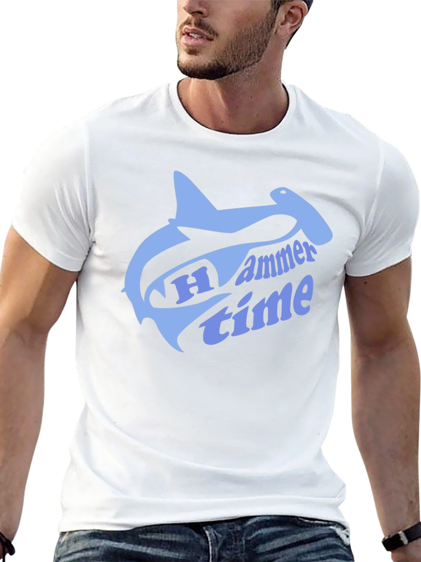 Hammer Time T-Shirt - Shark Graphic Tee