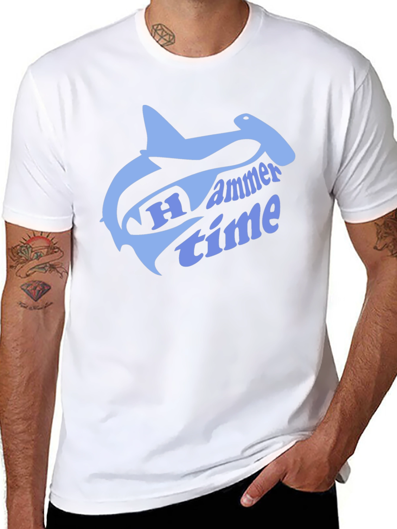 Hammer Time T-Shirt - Shark Graphic Tee
