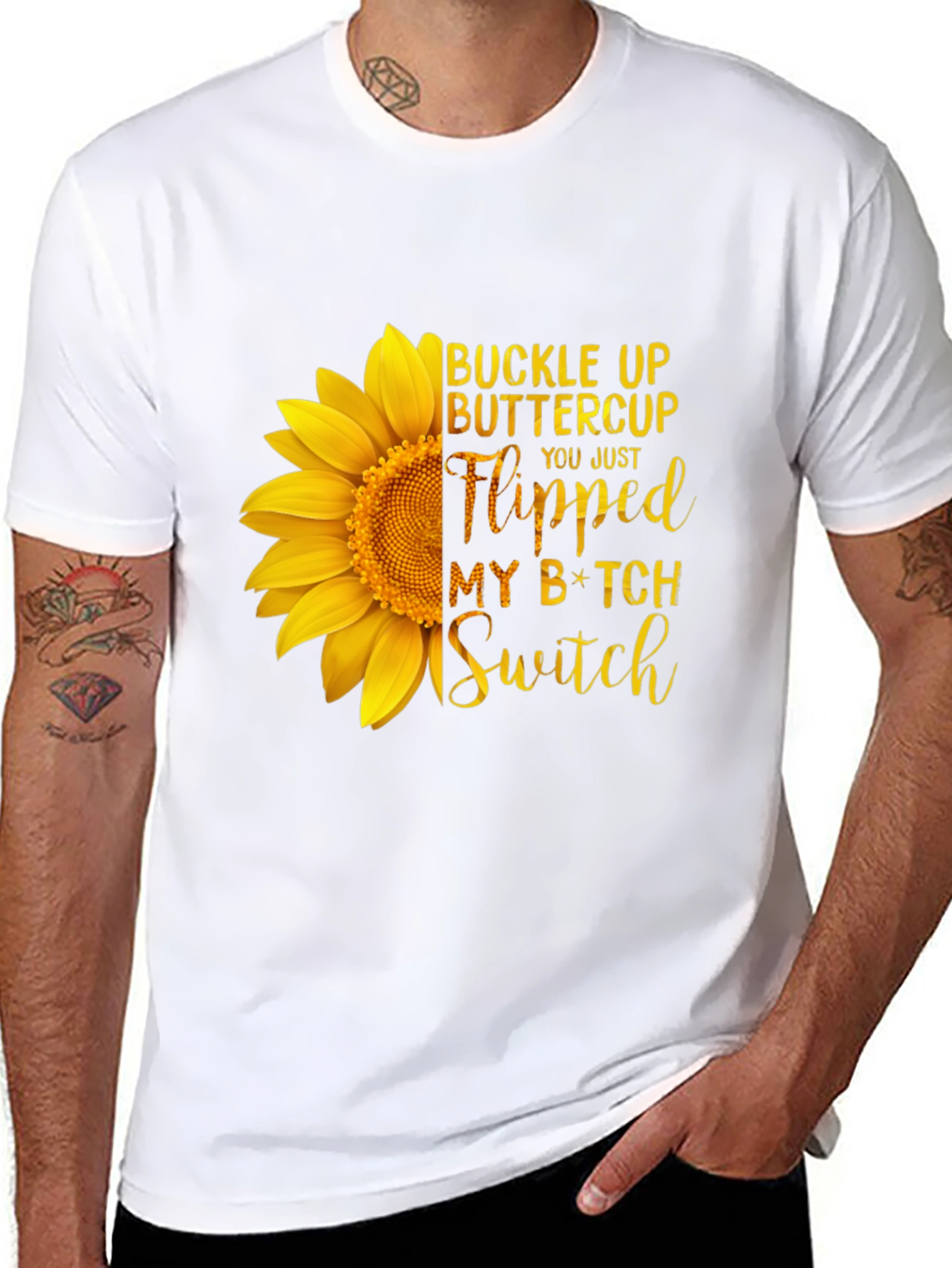 Buckle Up Buttercup Sunflower Tee