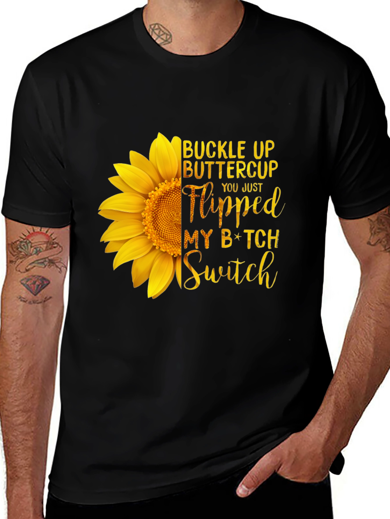 Buckle Up Buttercup Sunflower Tee