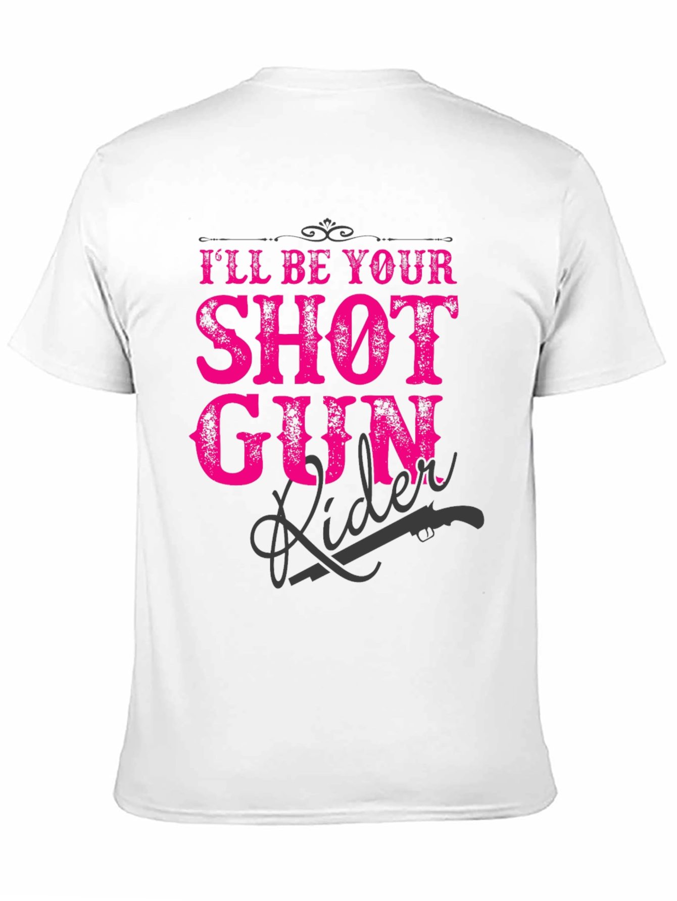 Shotgun Rider Graphic T-Shirt - Black Crew Neck Tee
