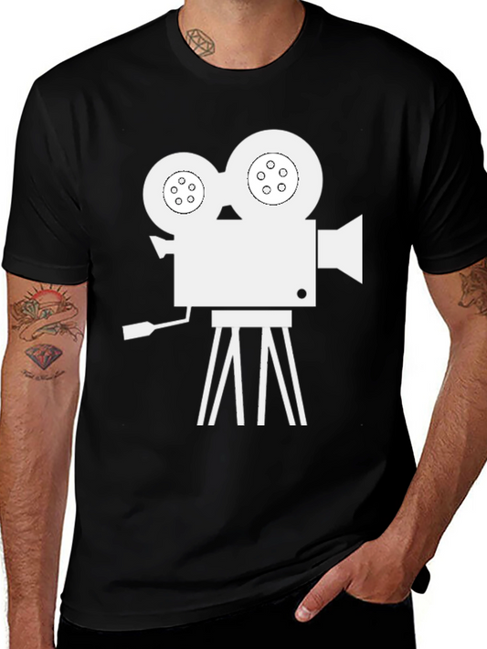 Retro Film Camera Graphic Tee - Vintage Movie Lover T-Shirt