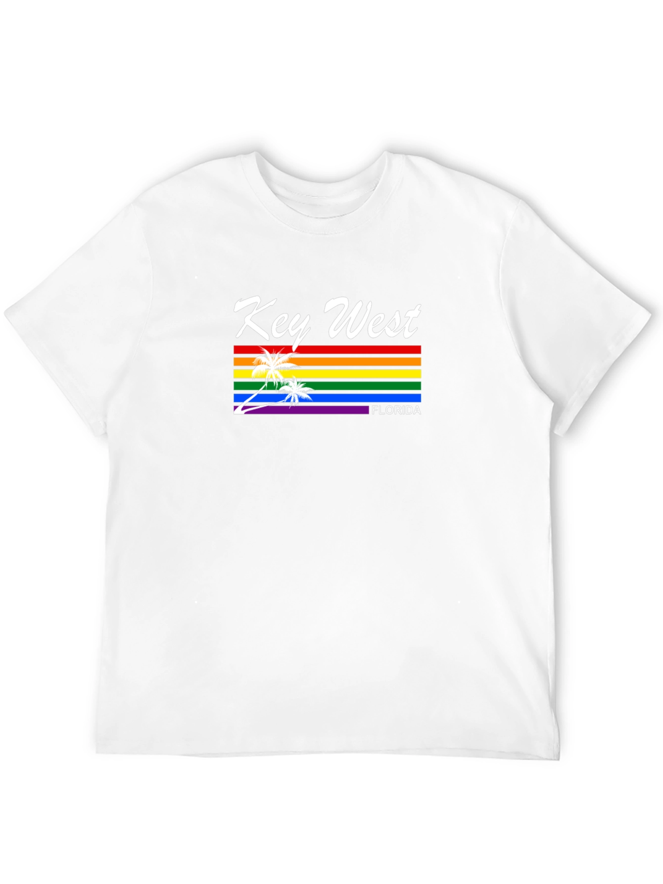 Key West Pride T-Shirt - Florida Rainbow Design