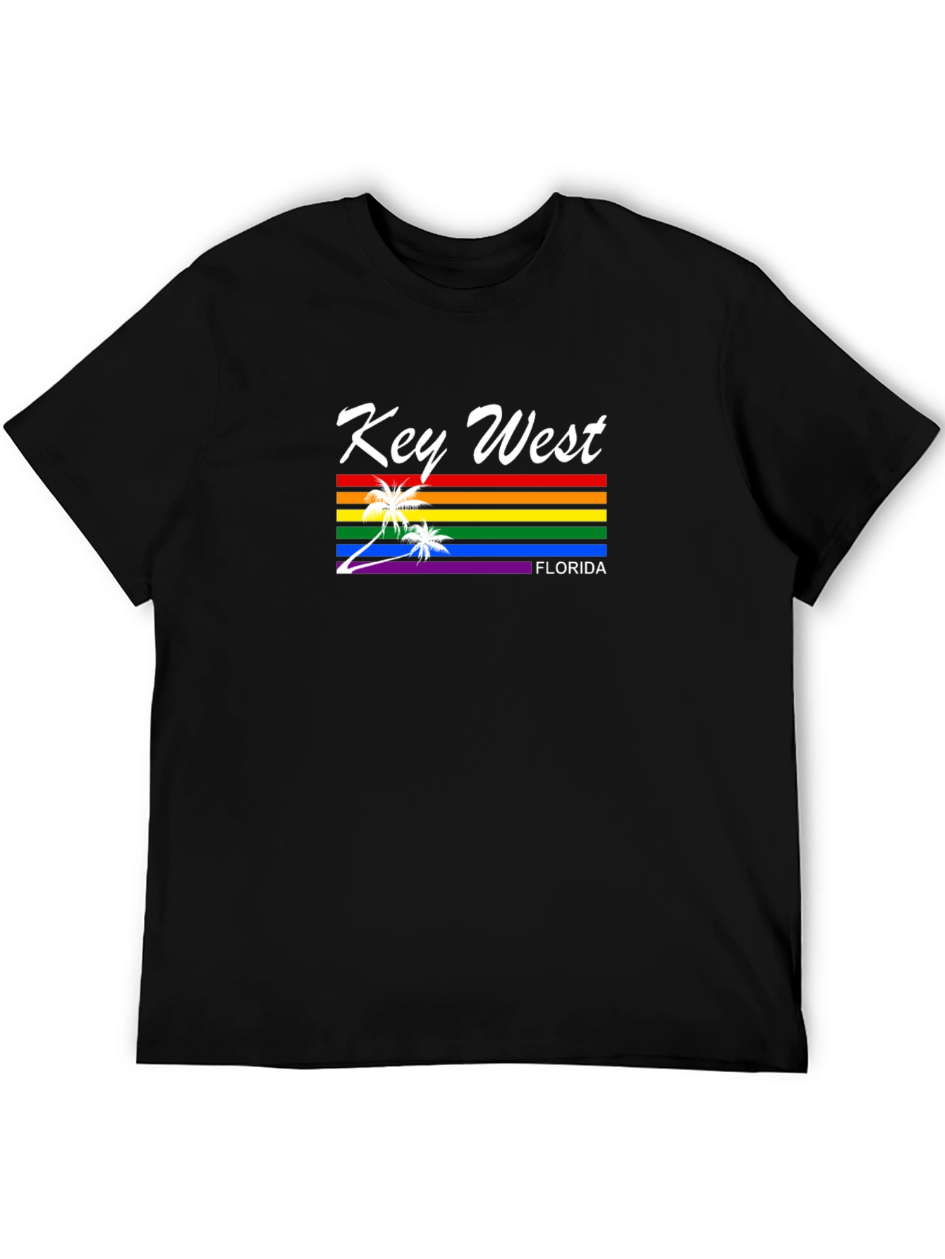 Key West Pride T-Shirt - Florida Rainbow Design