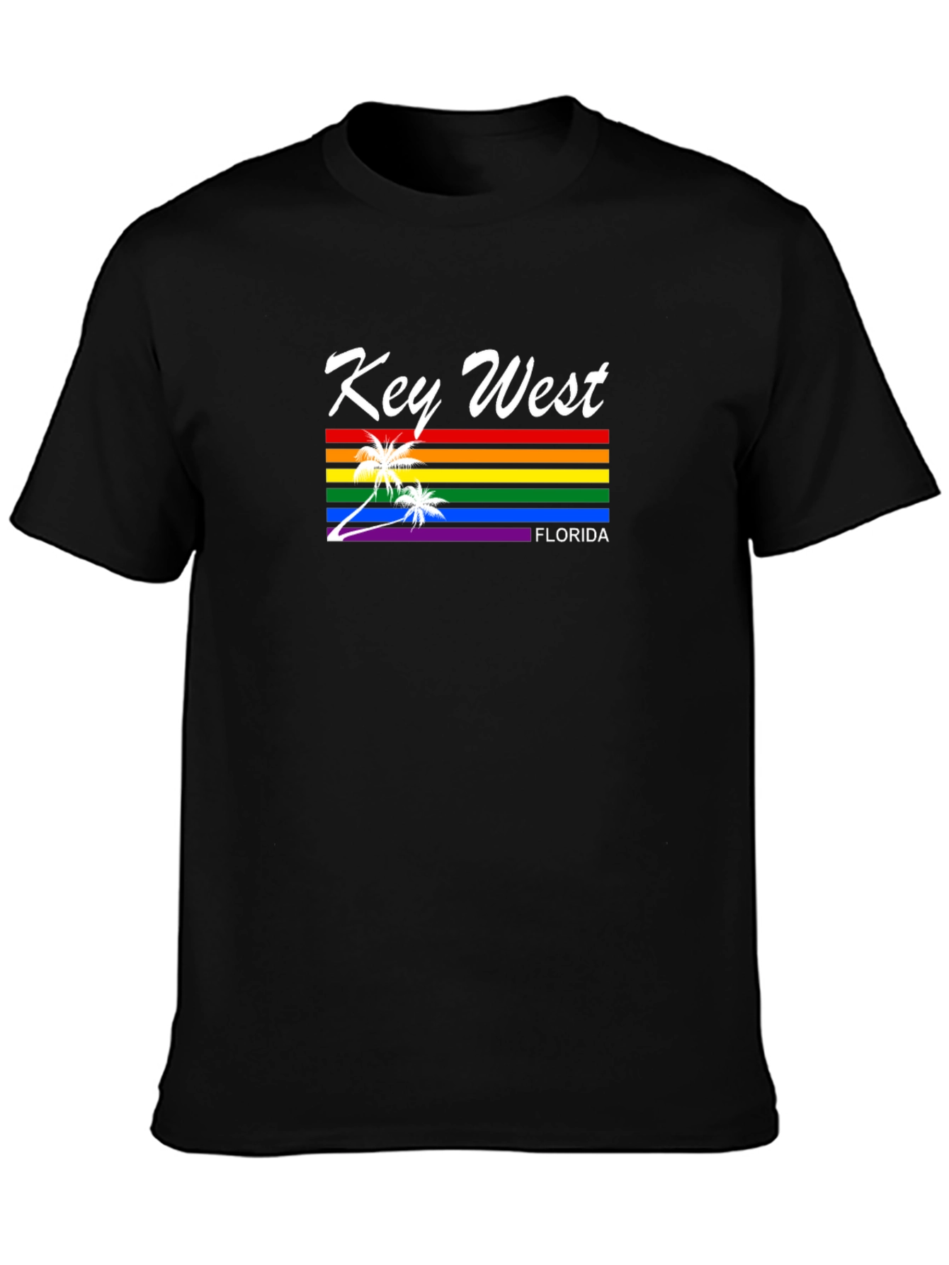Key West Pride T-Shirt - Florida Rainbow Design
