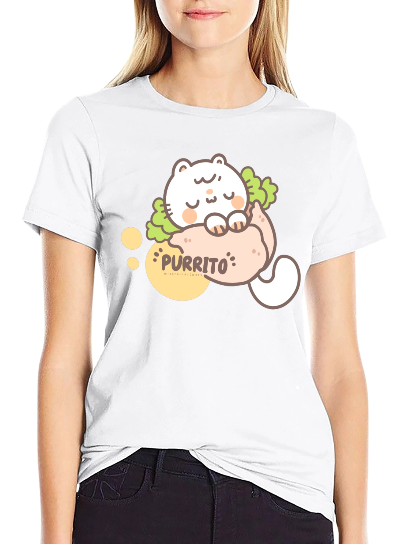 Purrito Cat T-Shirt - Cute Kawaii Style