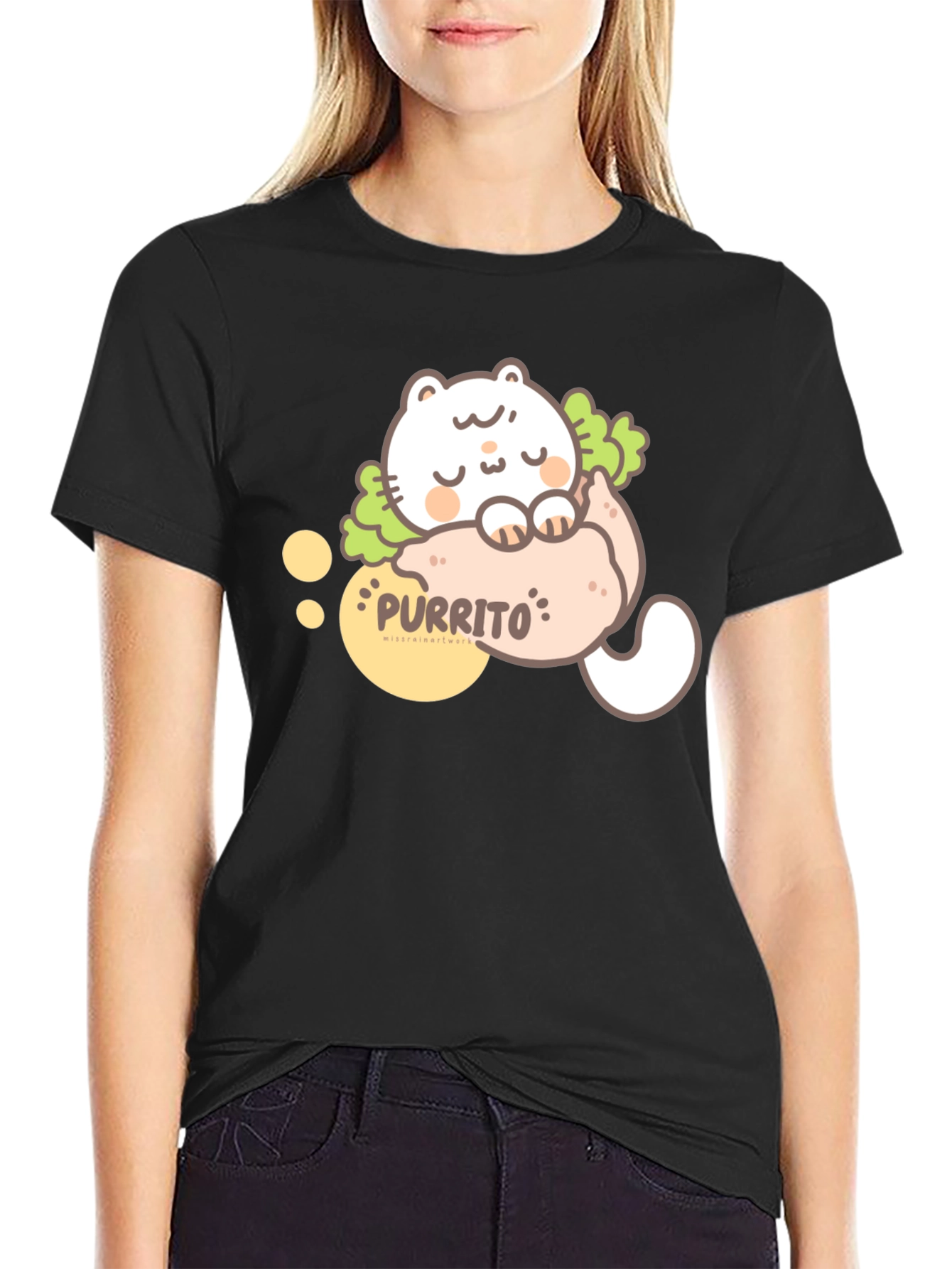 Purrito Cat T-Shirt - Cute Kawaii Style