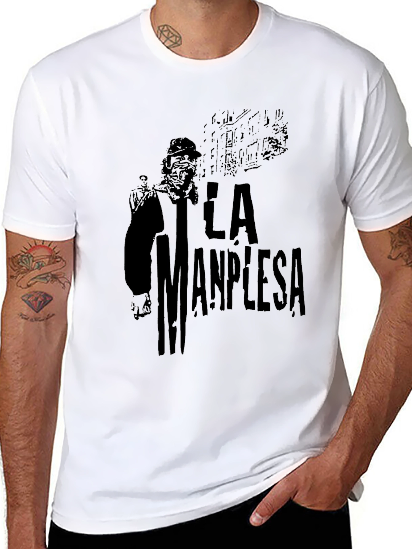 La Manplesa Black Graphic Tee